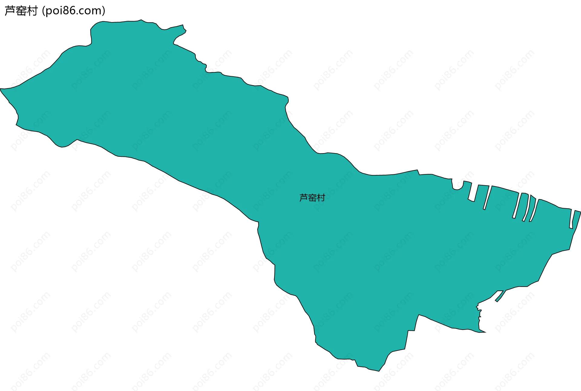 芦窑村边界地图