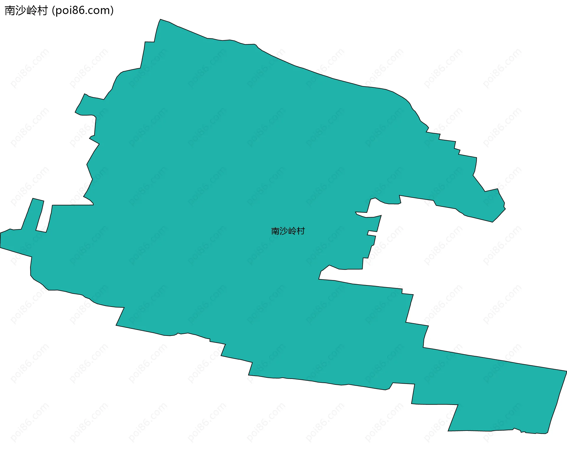 南沙岭村边界地图
