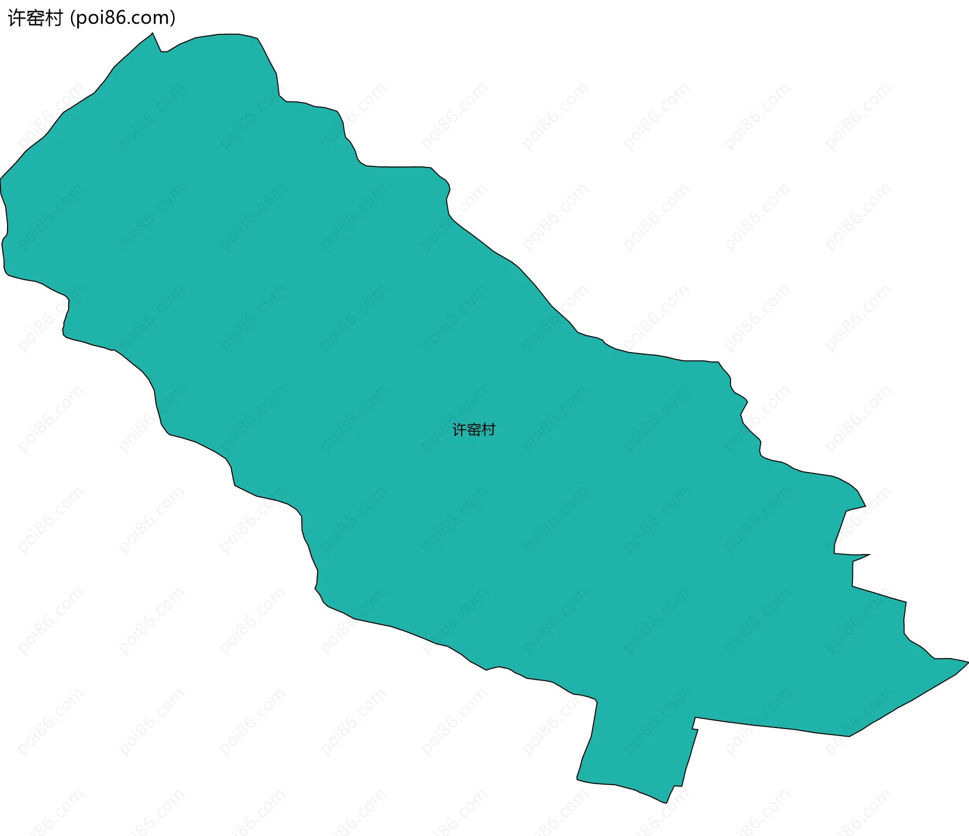 许窑村边界地图