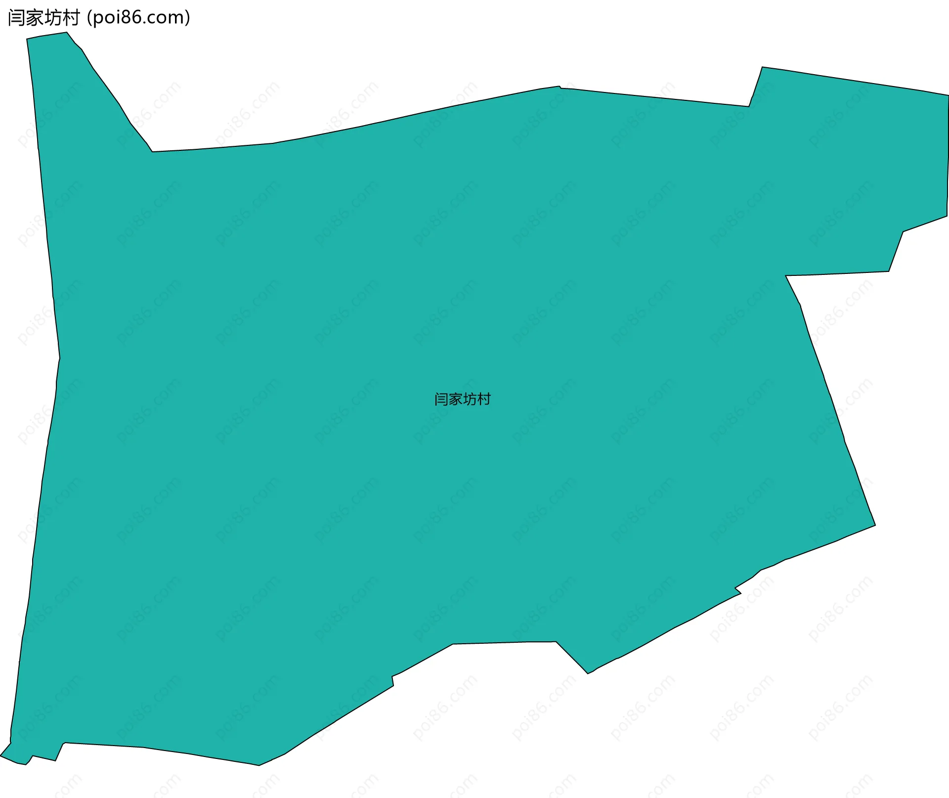 闫家坊村边界地图