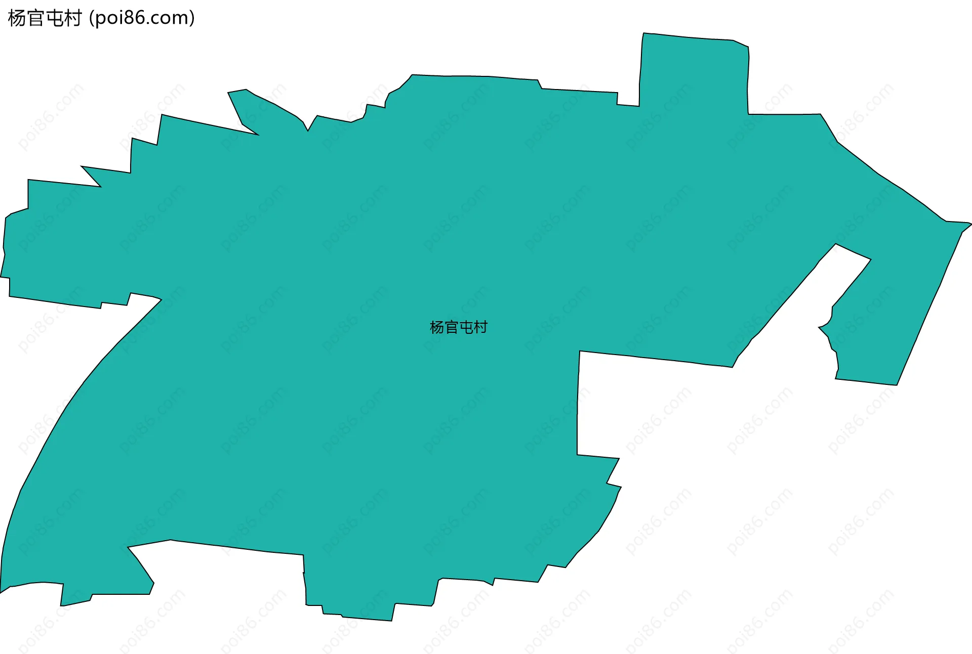 杨官屯村边界地图