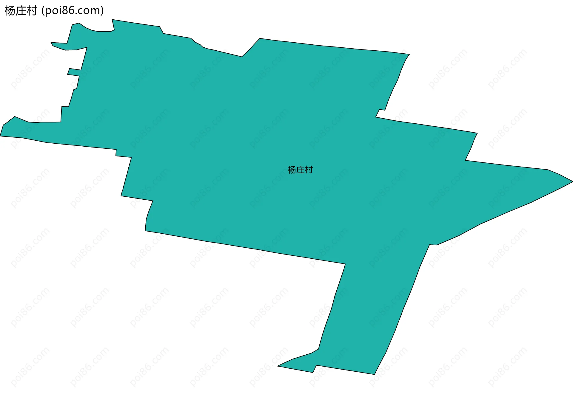 杨庄村边界地图
