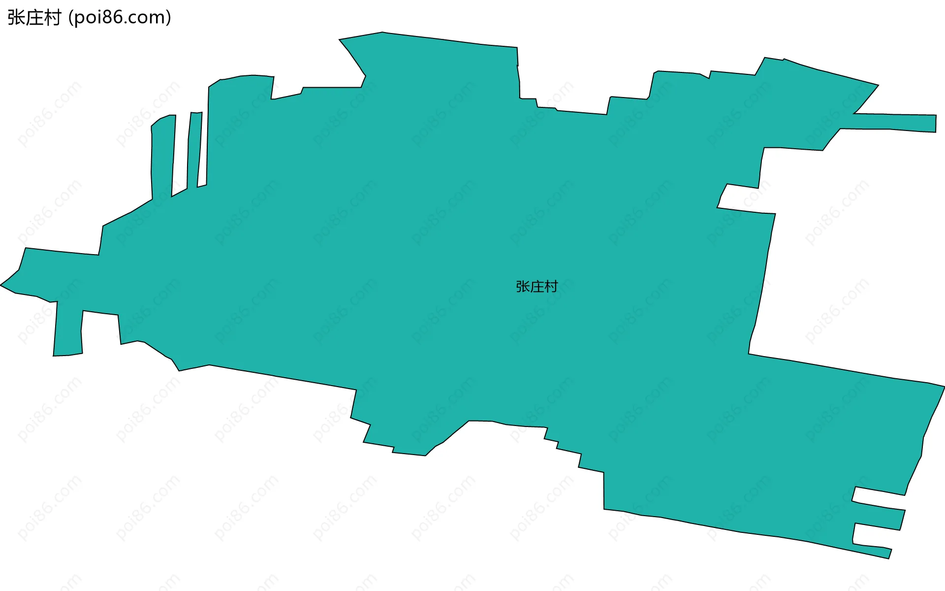 张庄村边界地图