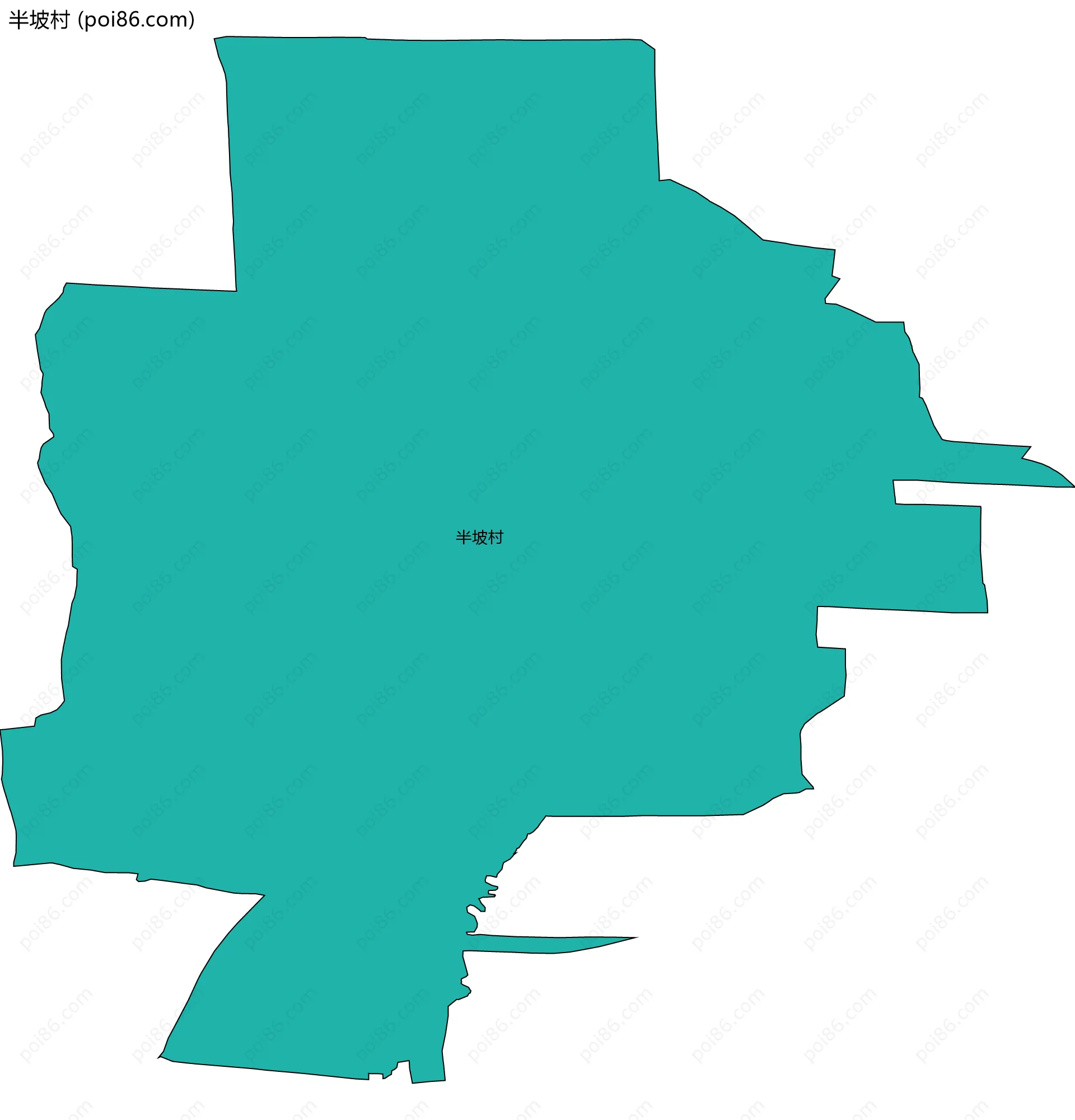 半坡村边界地图