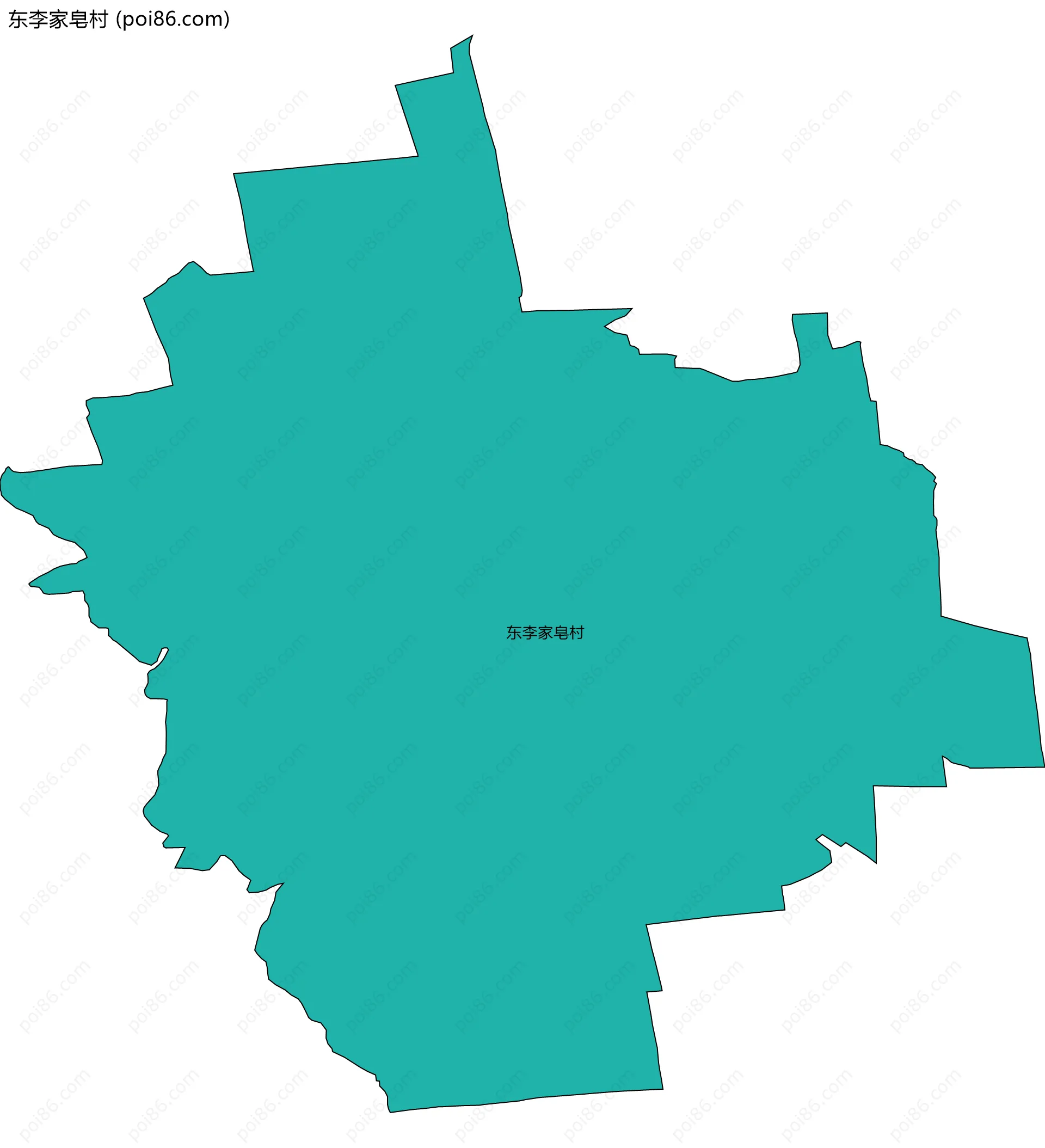东李家皂村边界地图