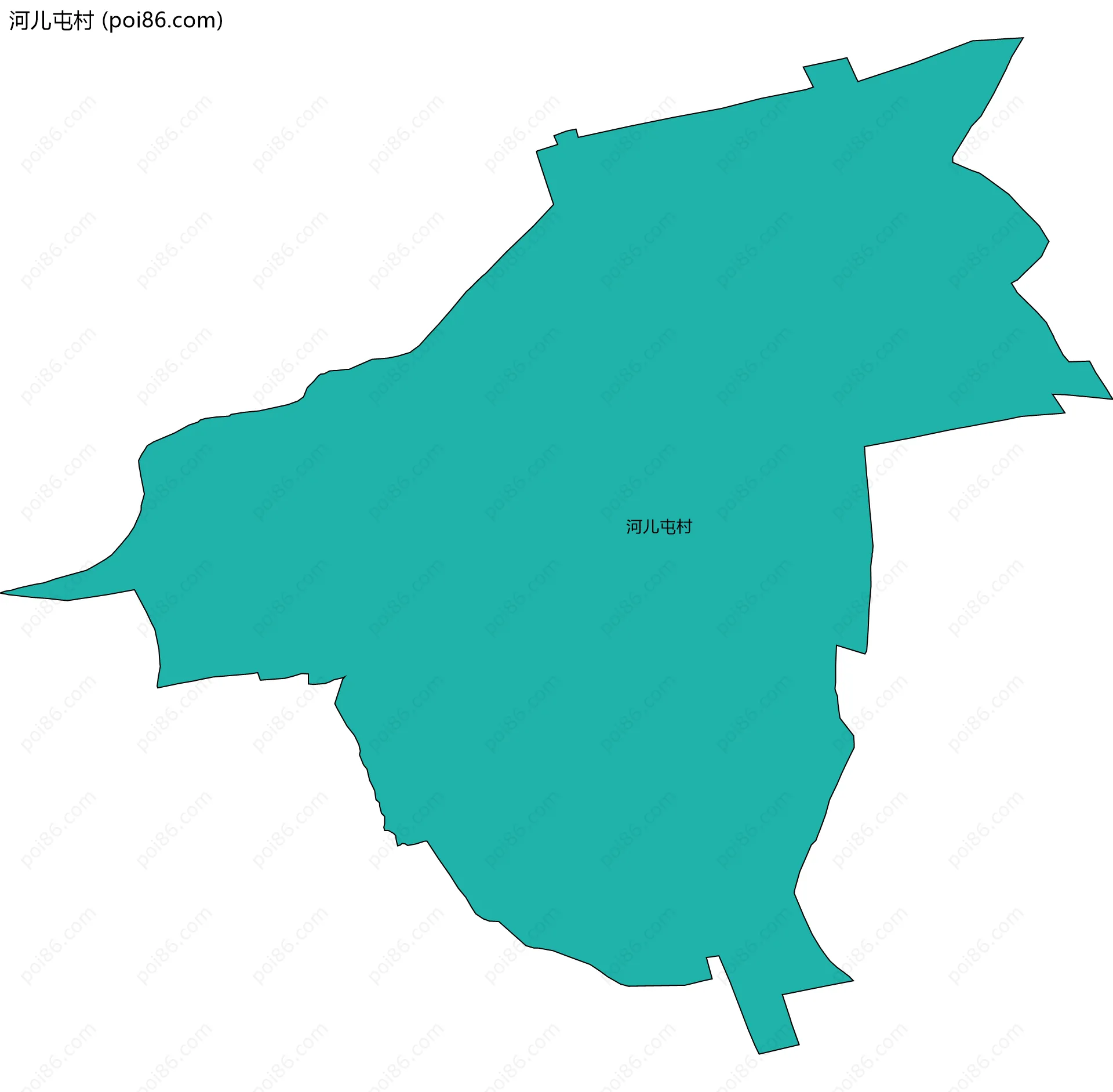 河儿屯村边界地图