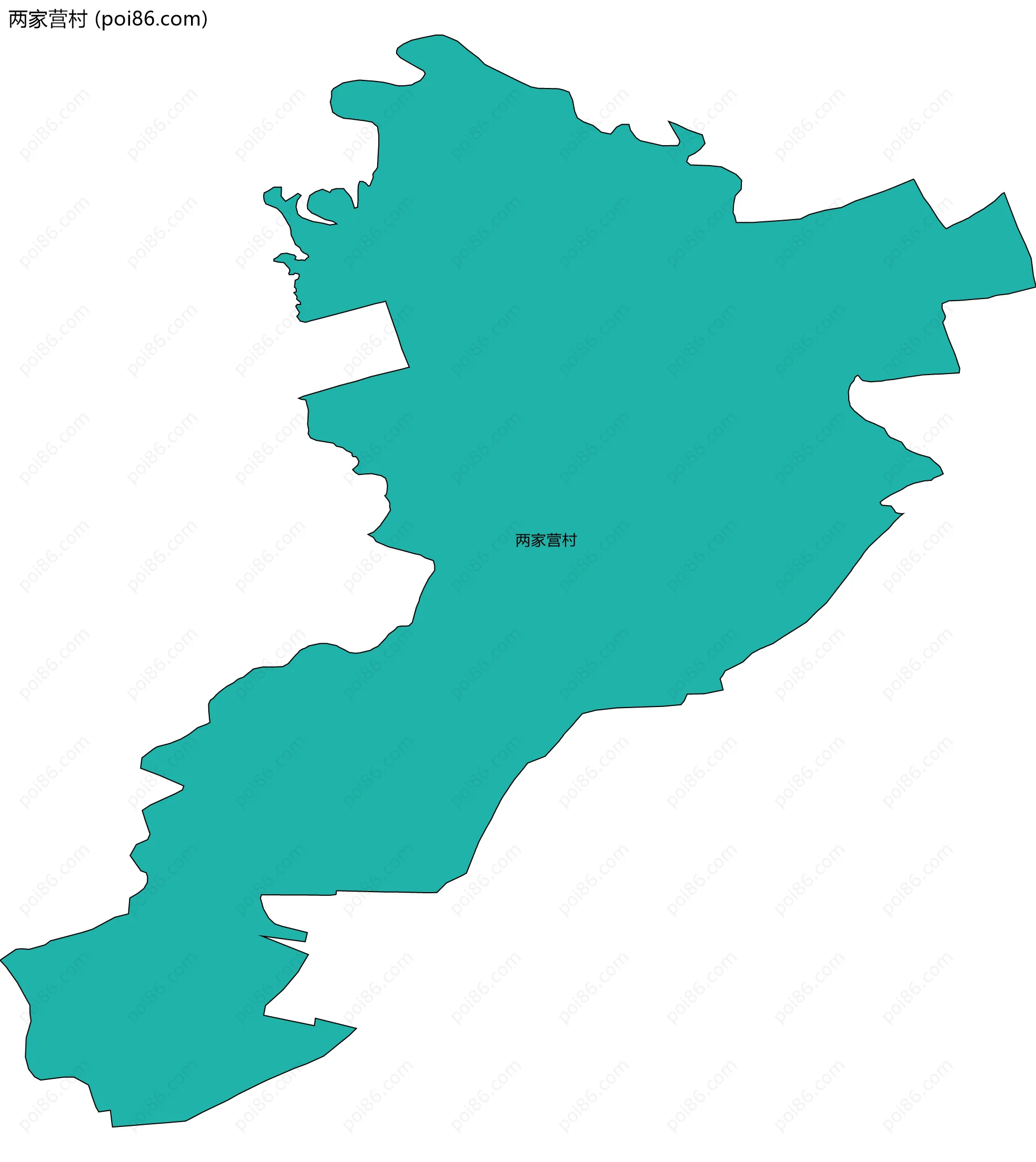 两家营村边界地图