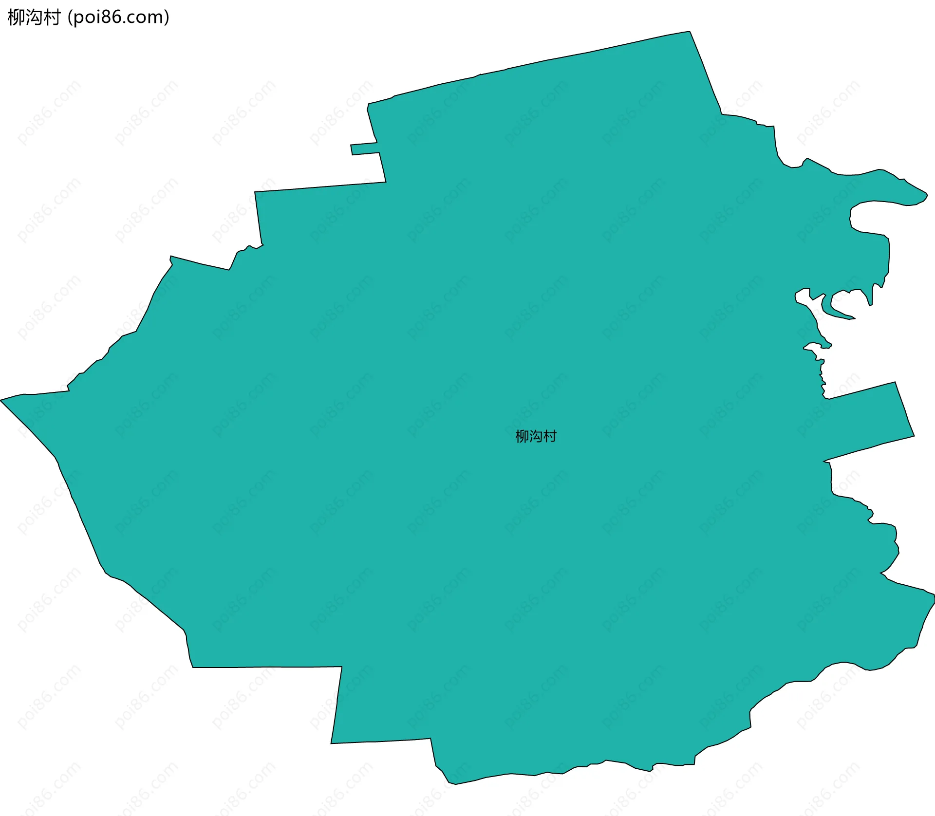 柳沟村边界地图