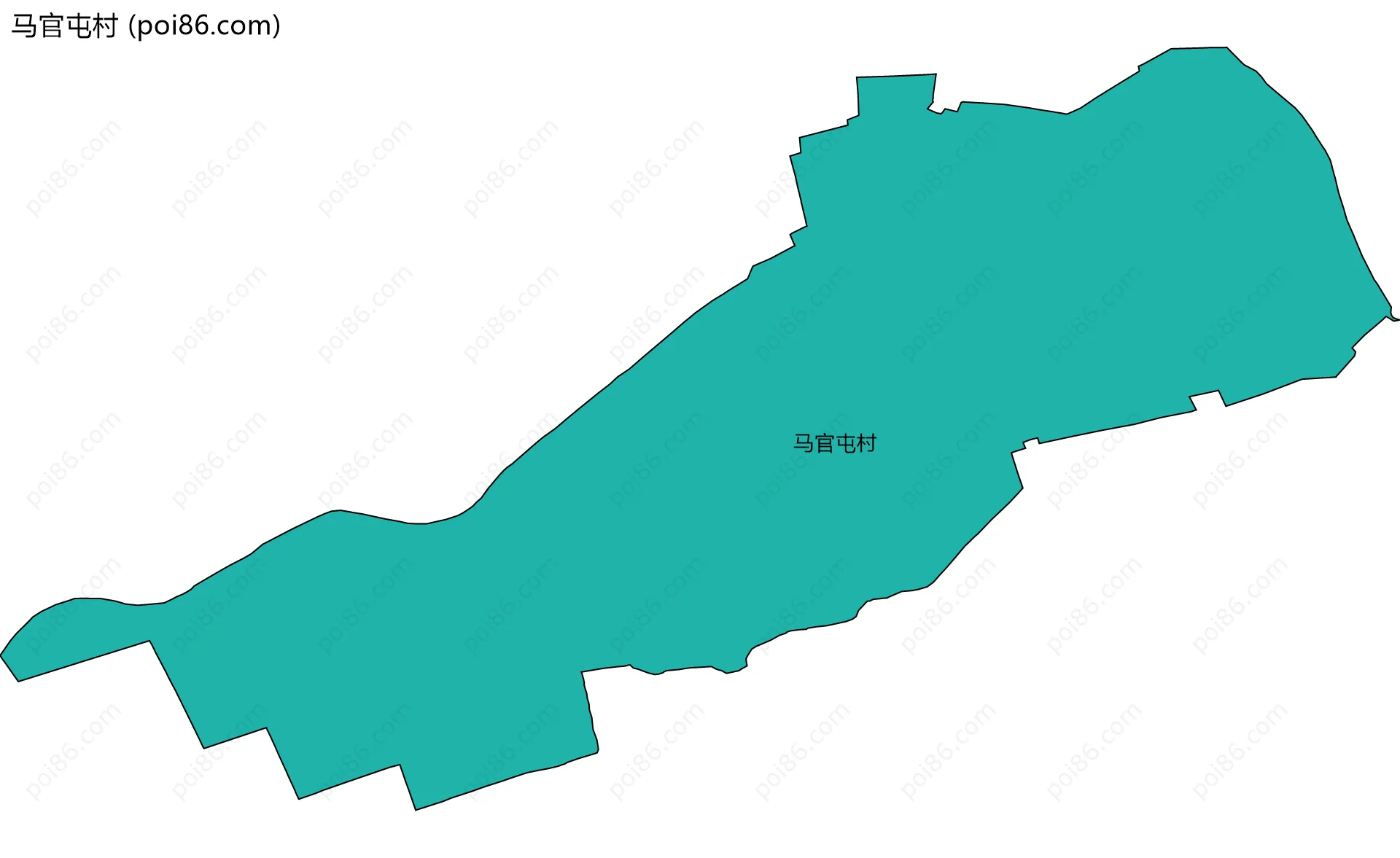 马官屯村边界地图