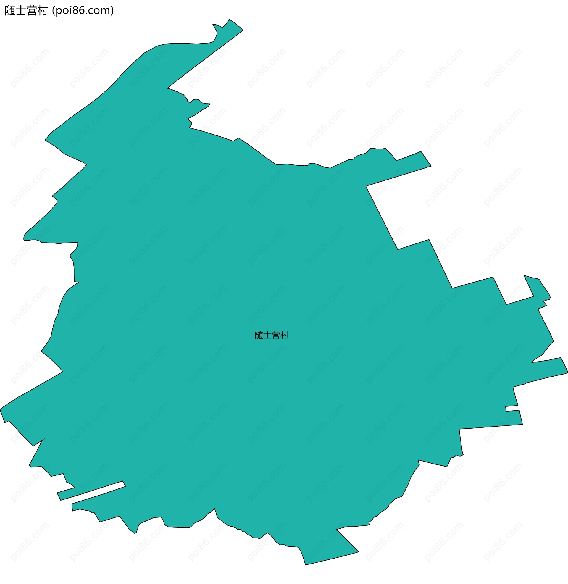 随士营村边界地图