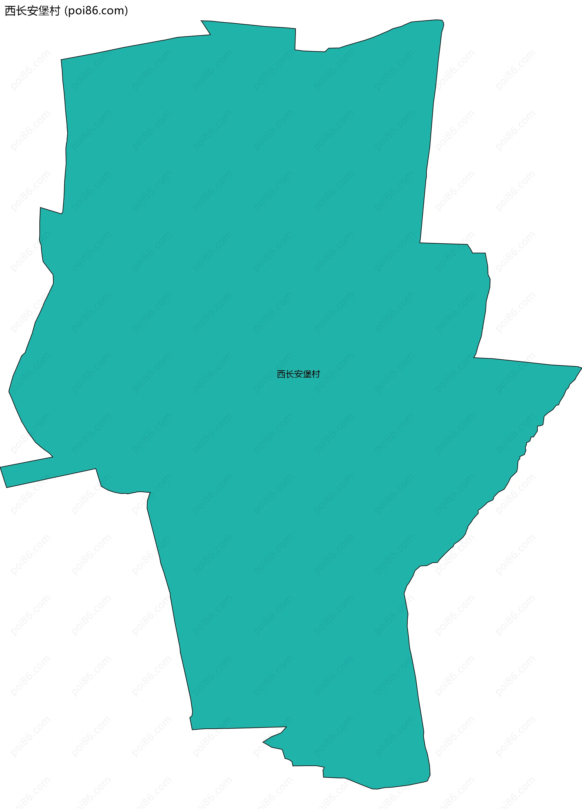 西长安堡村边界地图