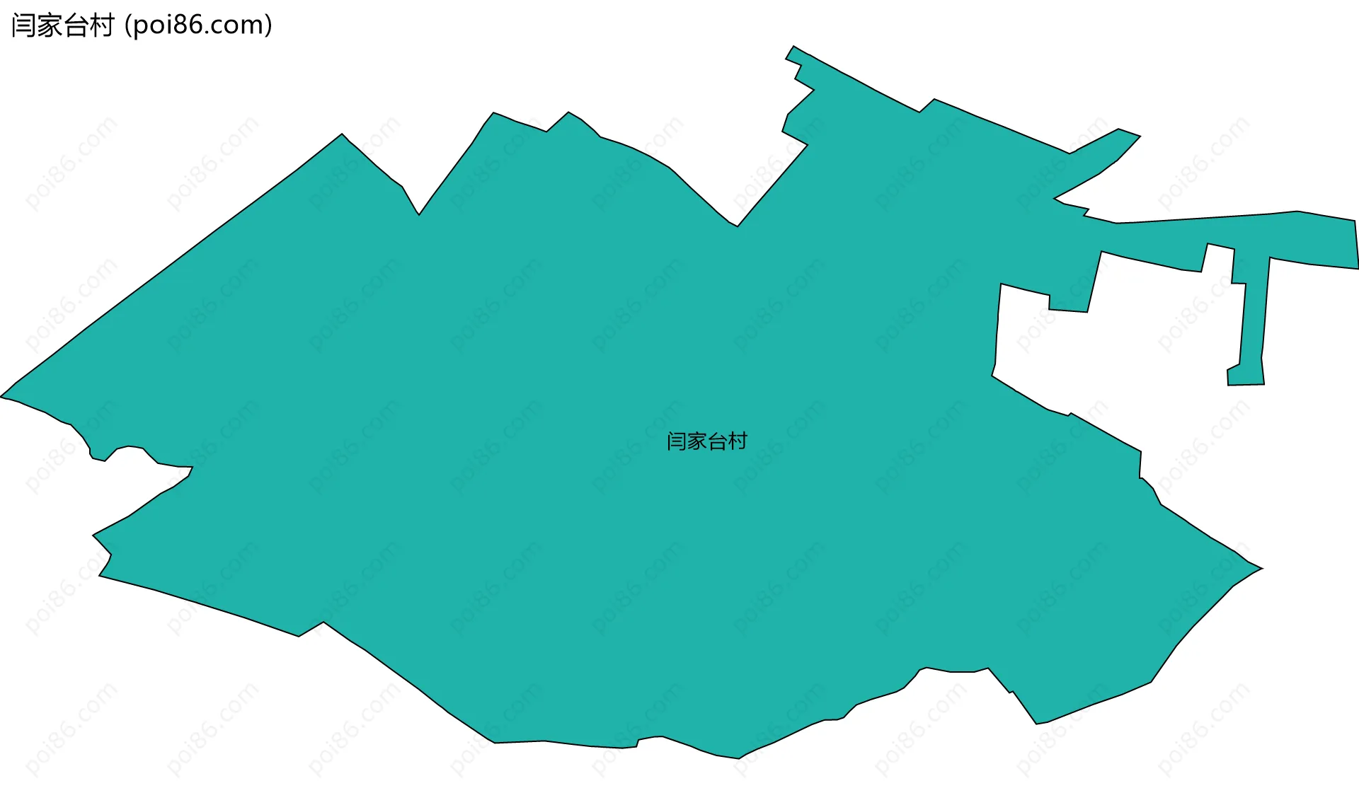 闫家台村边界地图