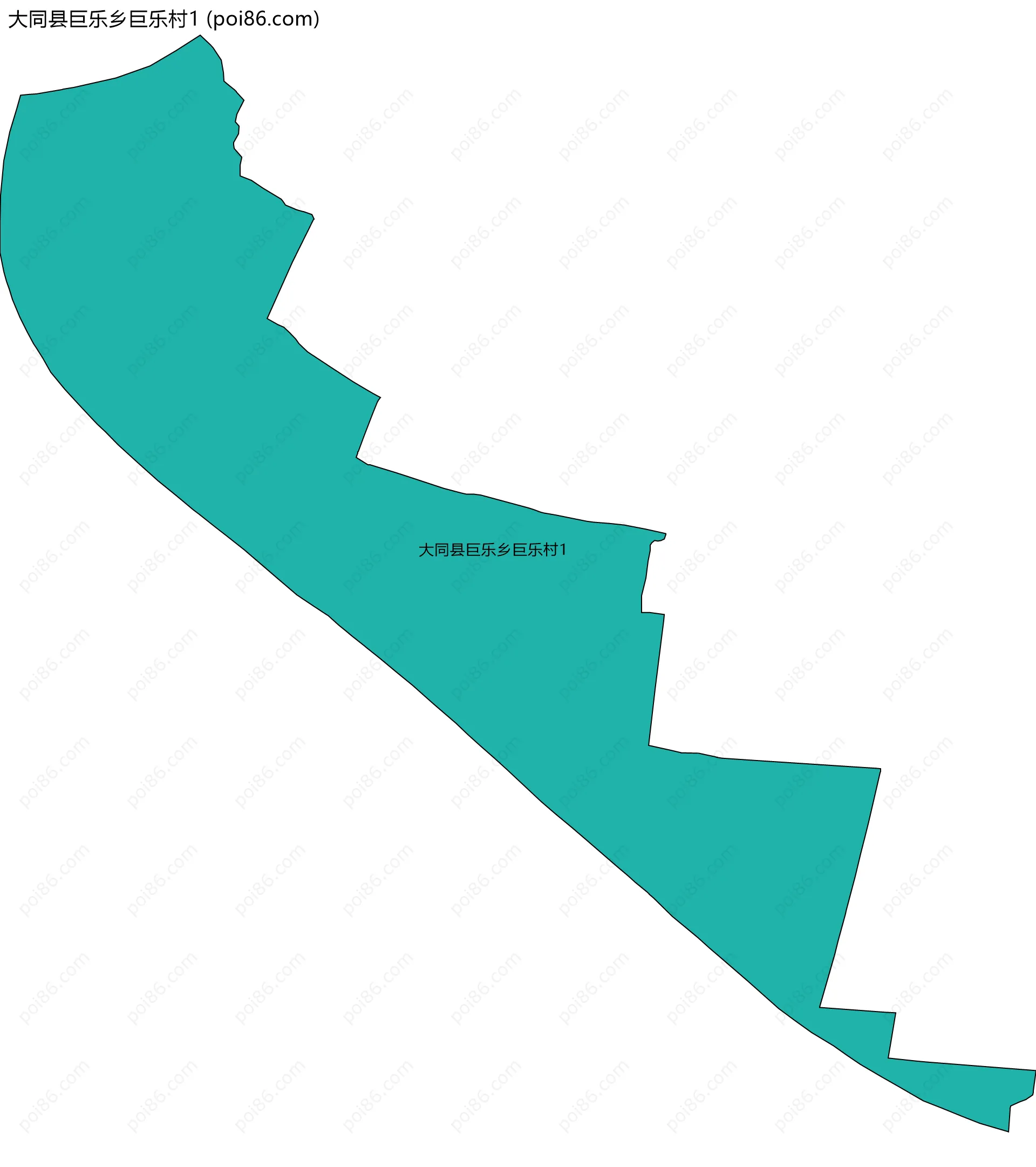 大同县巨乐乡巨乐村1边界地图