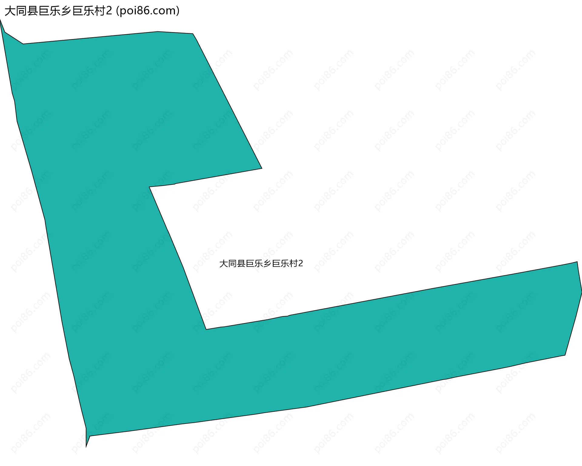 大同县巨乐乡巨乐村2边界地图