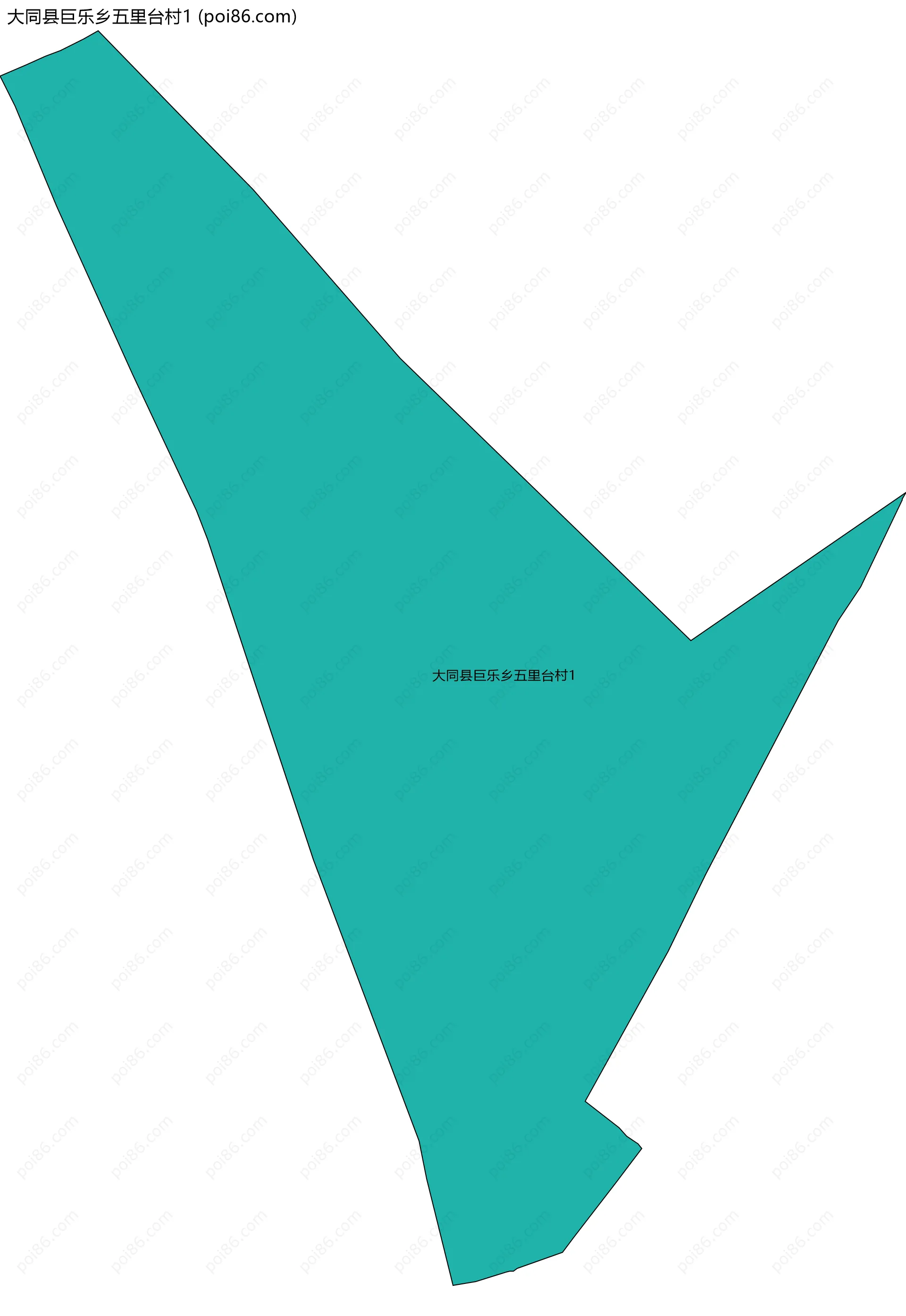 大同县巨乐乡五里台村1边界地图