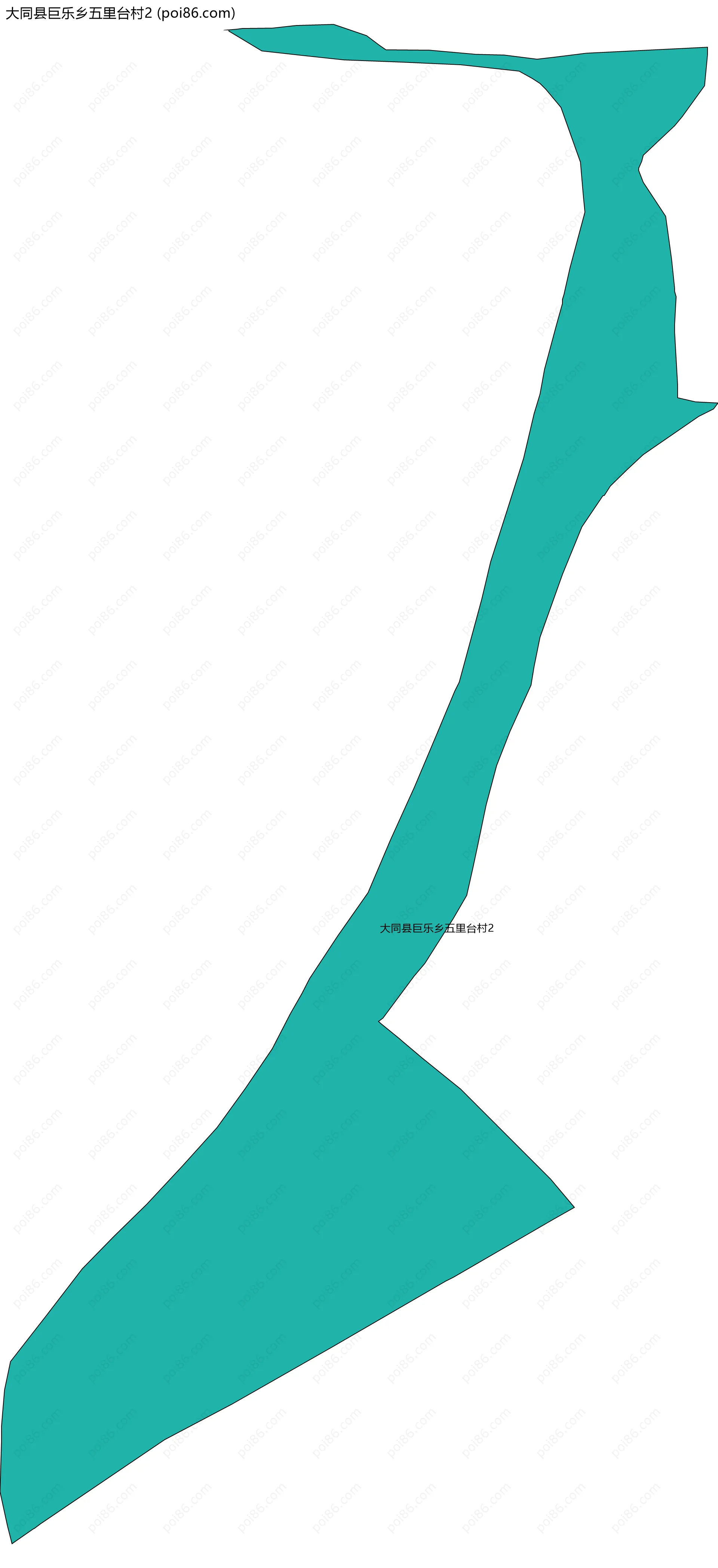 大同县巨乐乡五里台村2边界地图