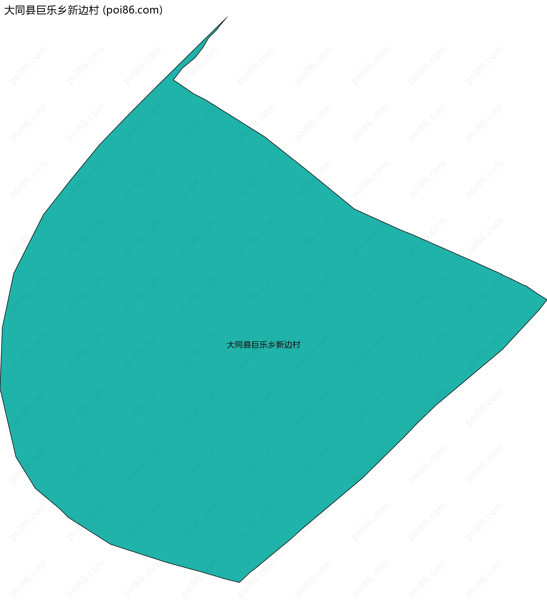 大同县巨乐乡新边村边界地图