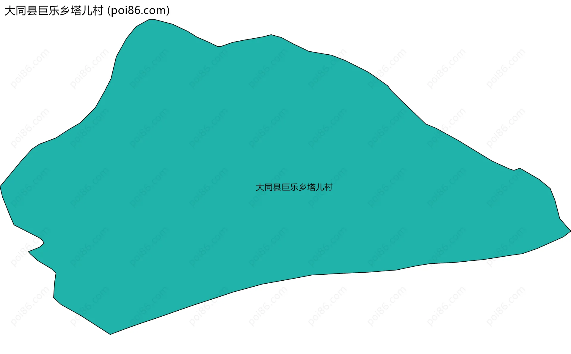 大同县巨乐乡塔儿村边界地图