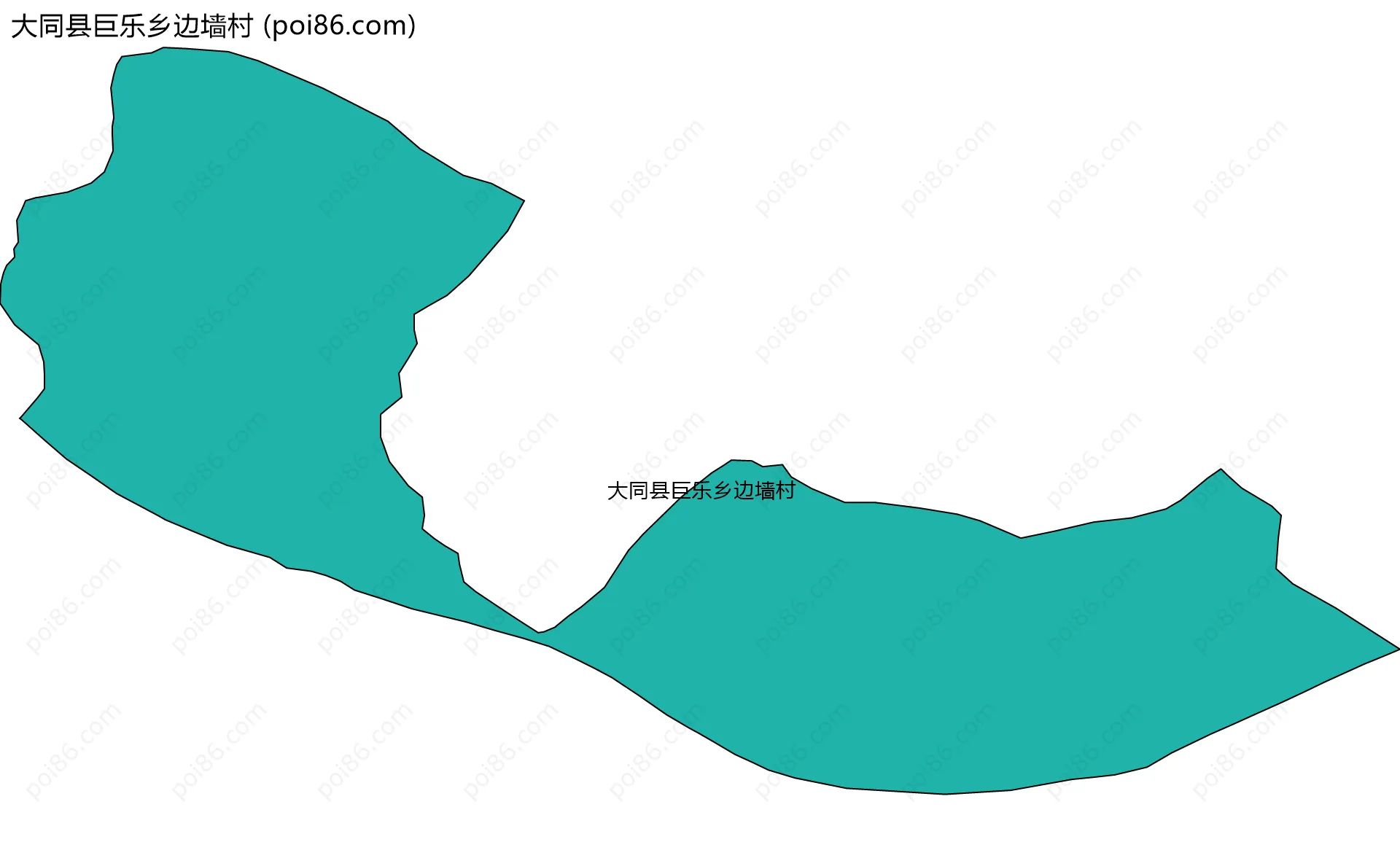 大同县巨乐乡边墙村边界地图