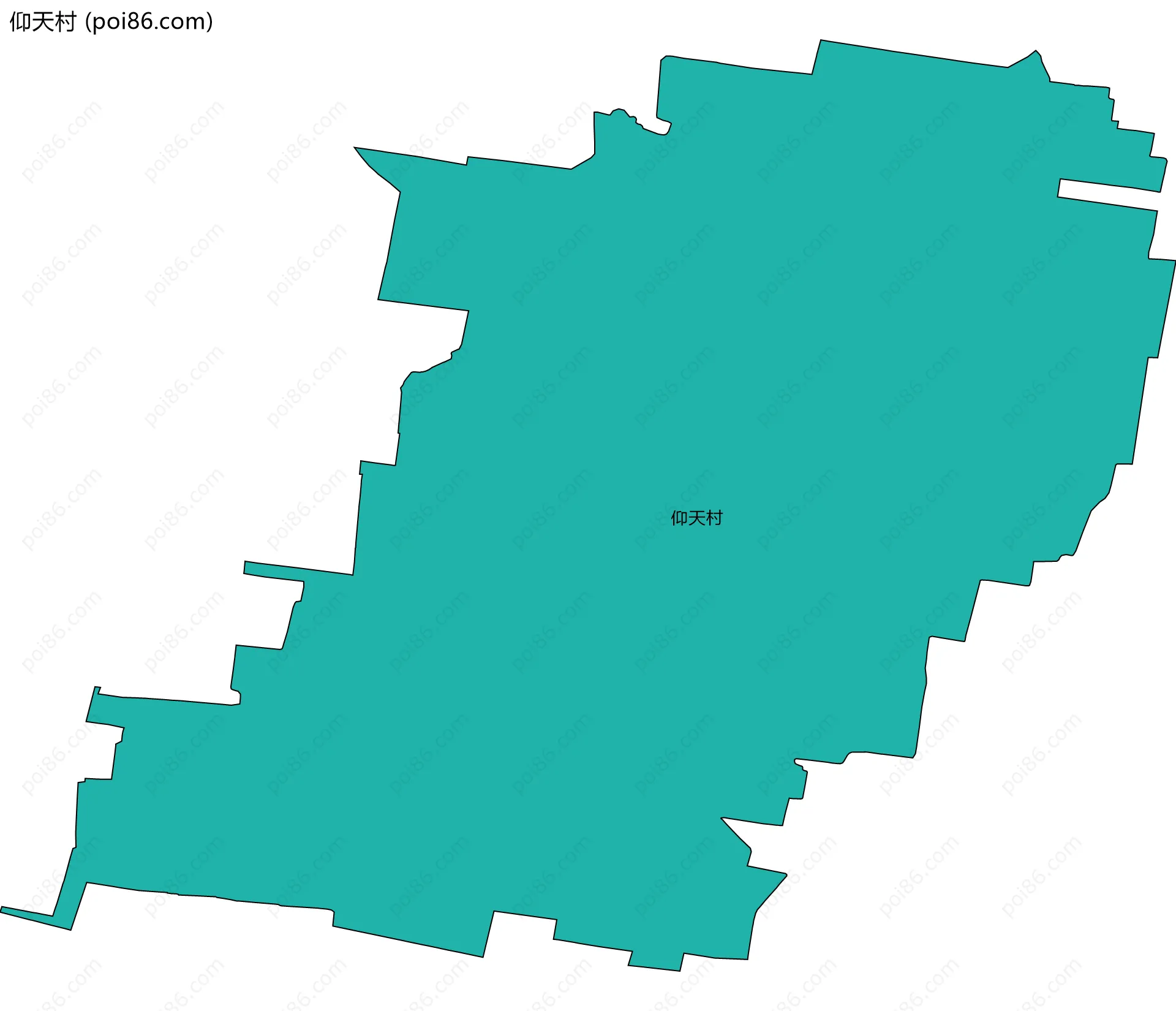 仰天村边界地图