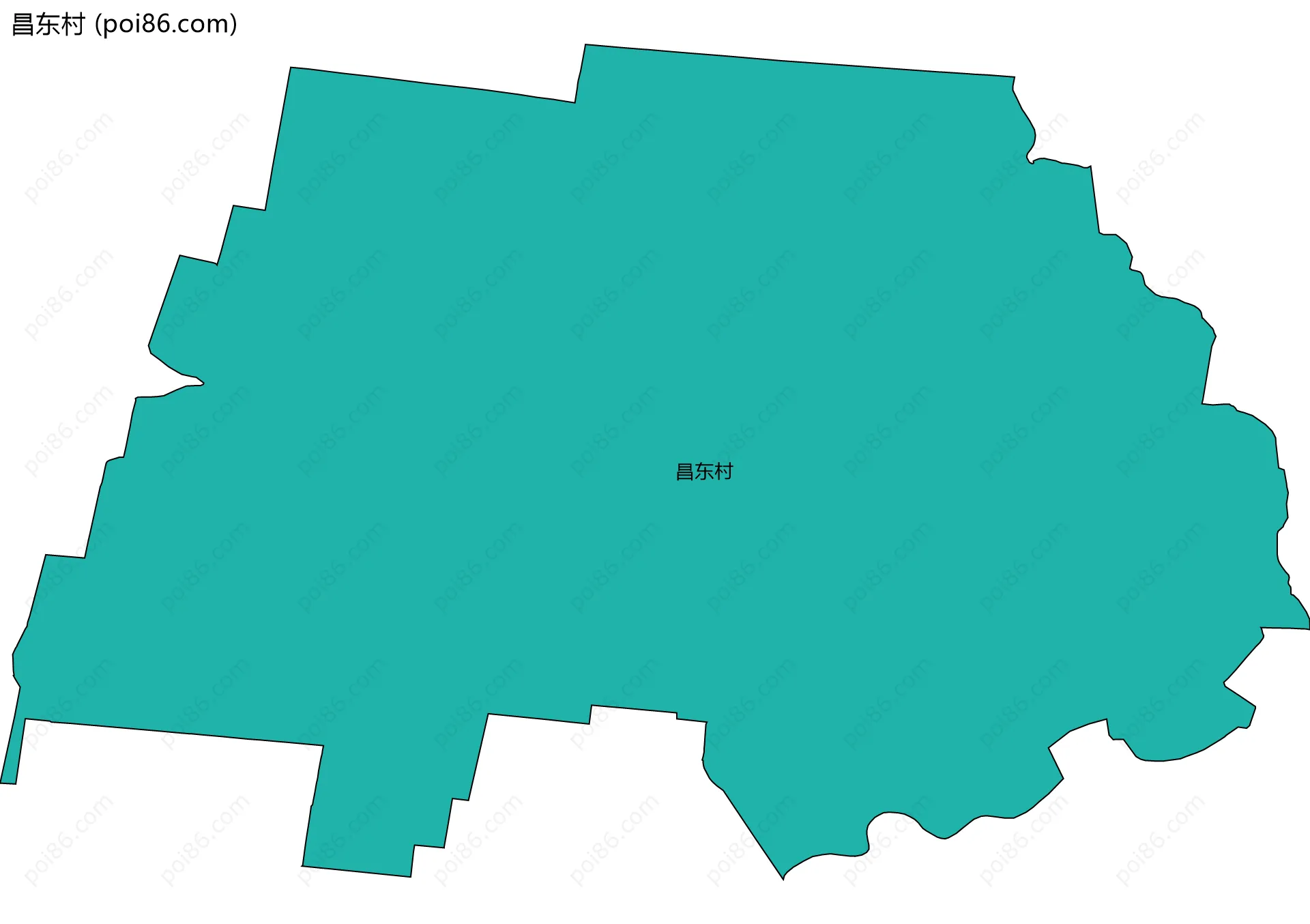 昌东村边界地图