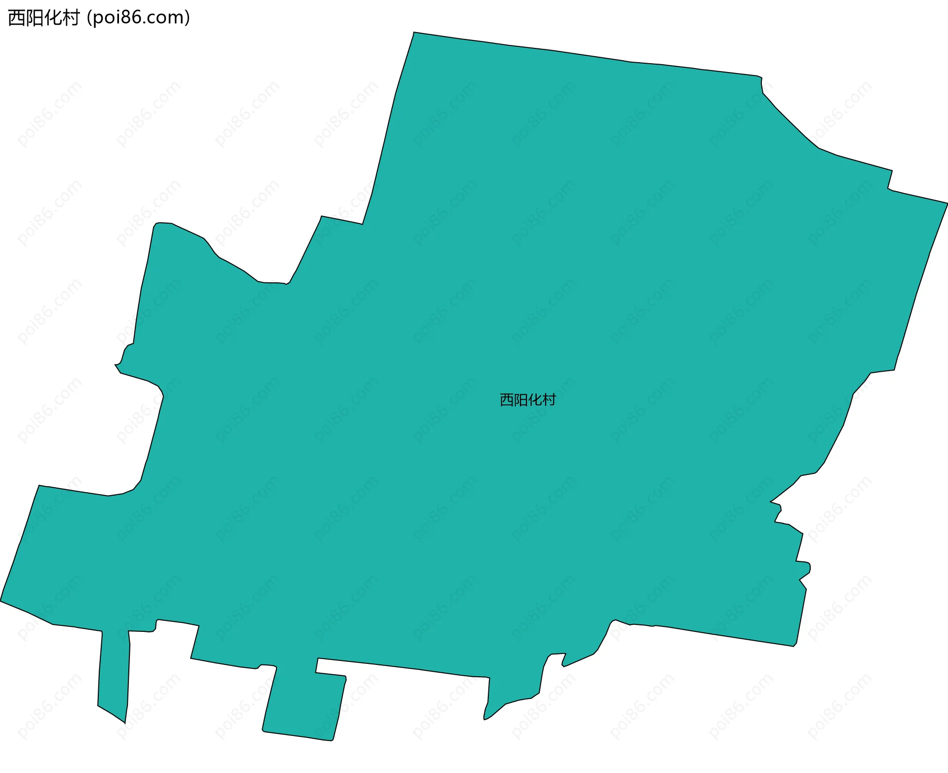 西阳化村边界地图