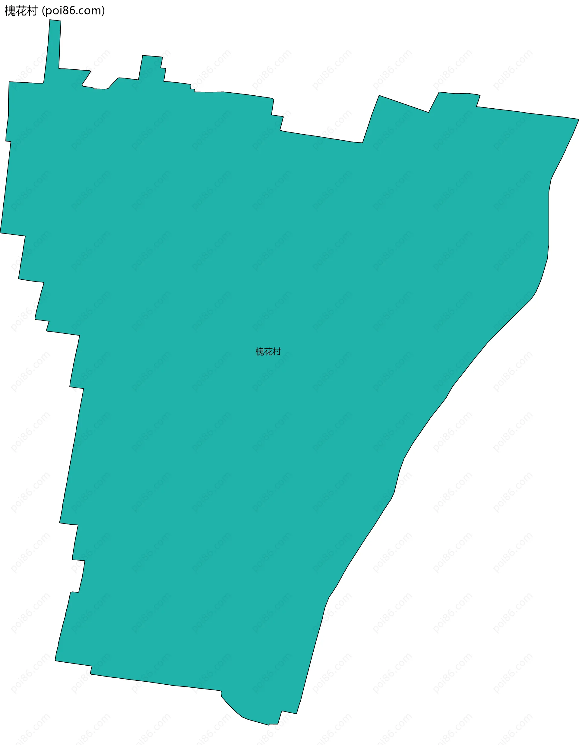 槐花村边界地图