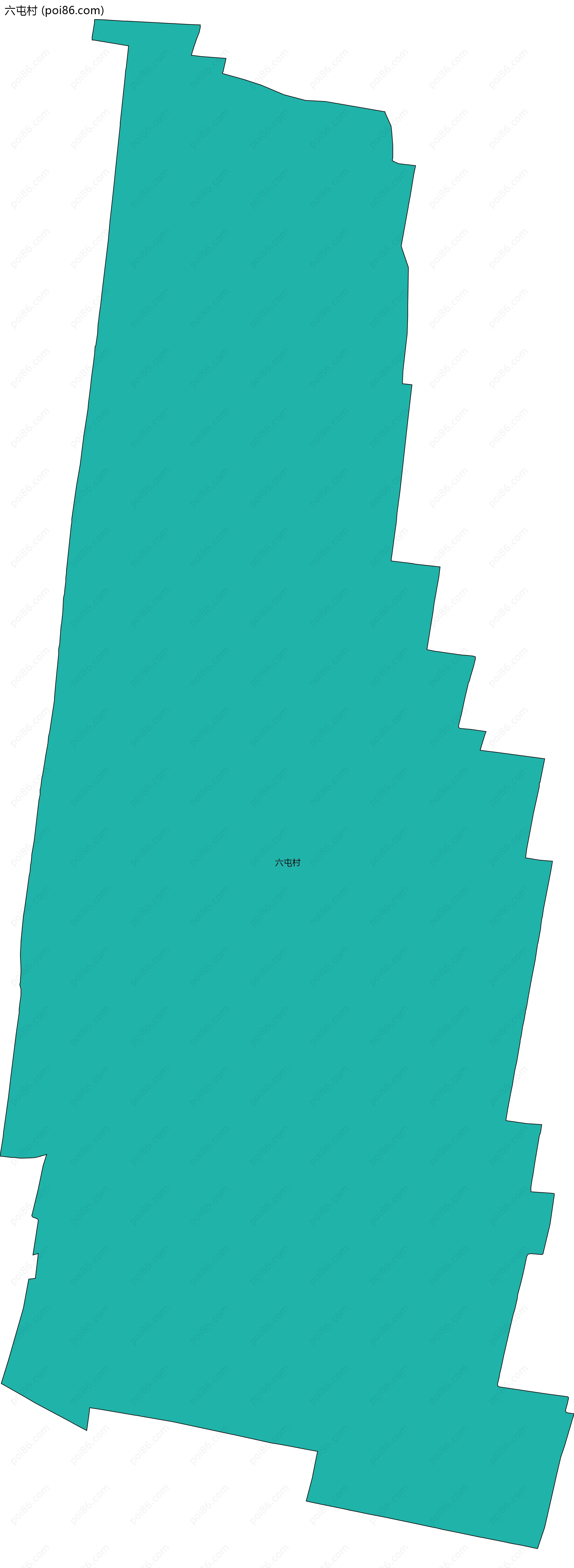 六屯村边界地图