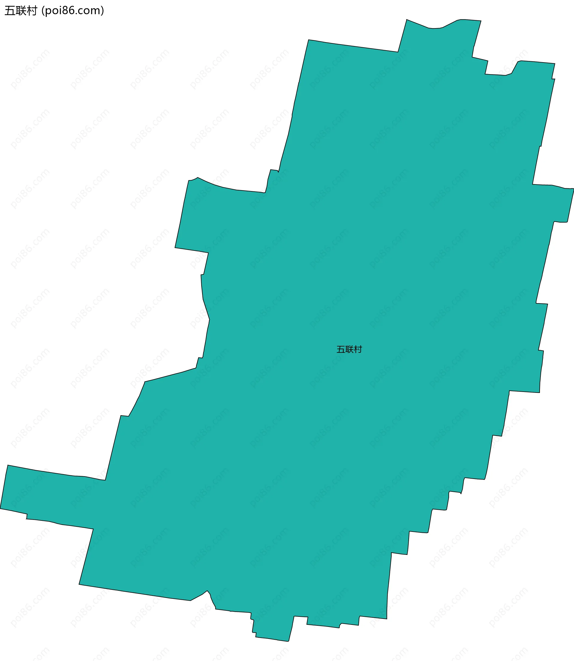五联村边界地图