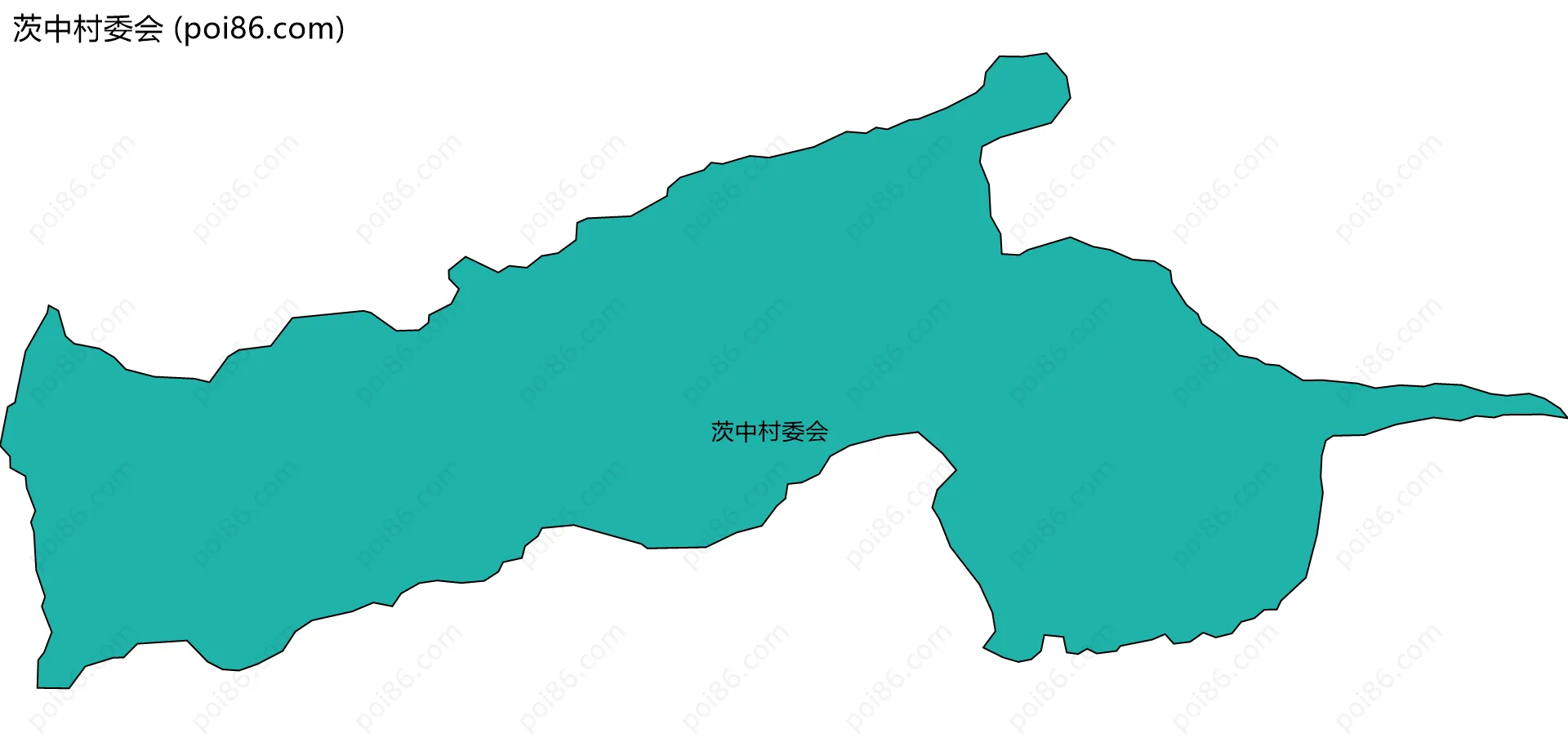 茨中村委会边界地图