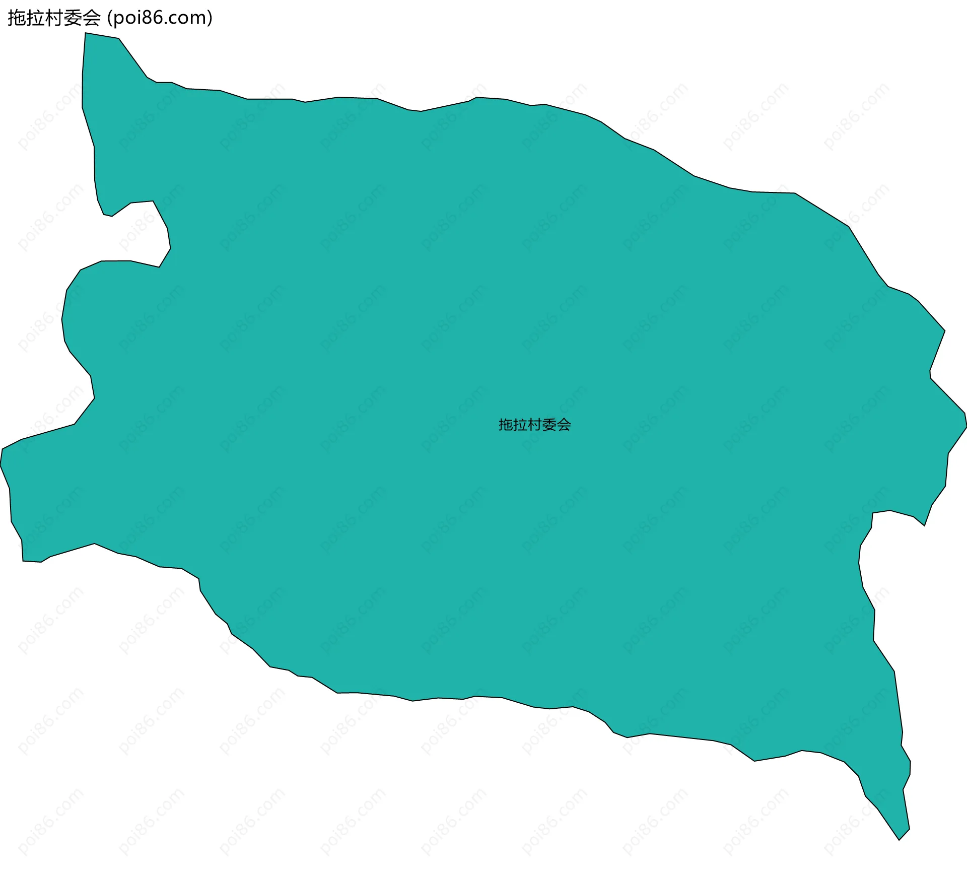 拖拉村委会边界地图