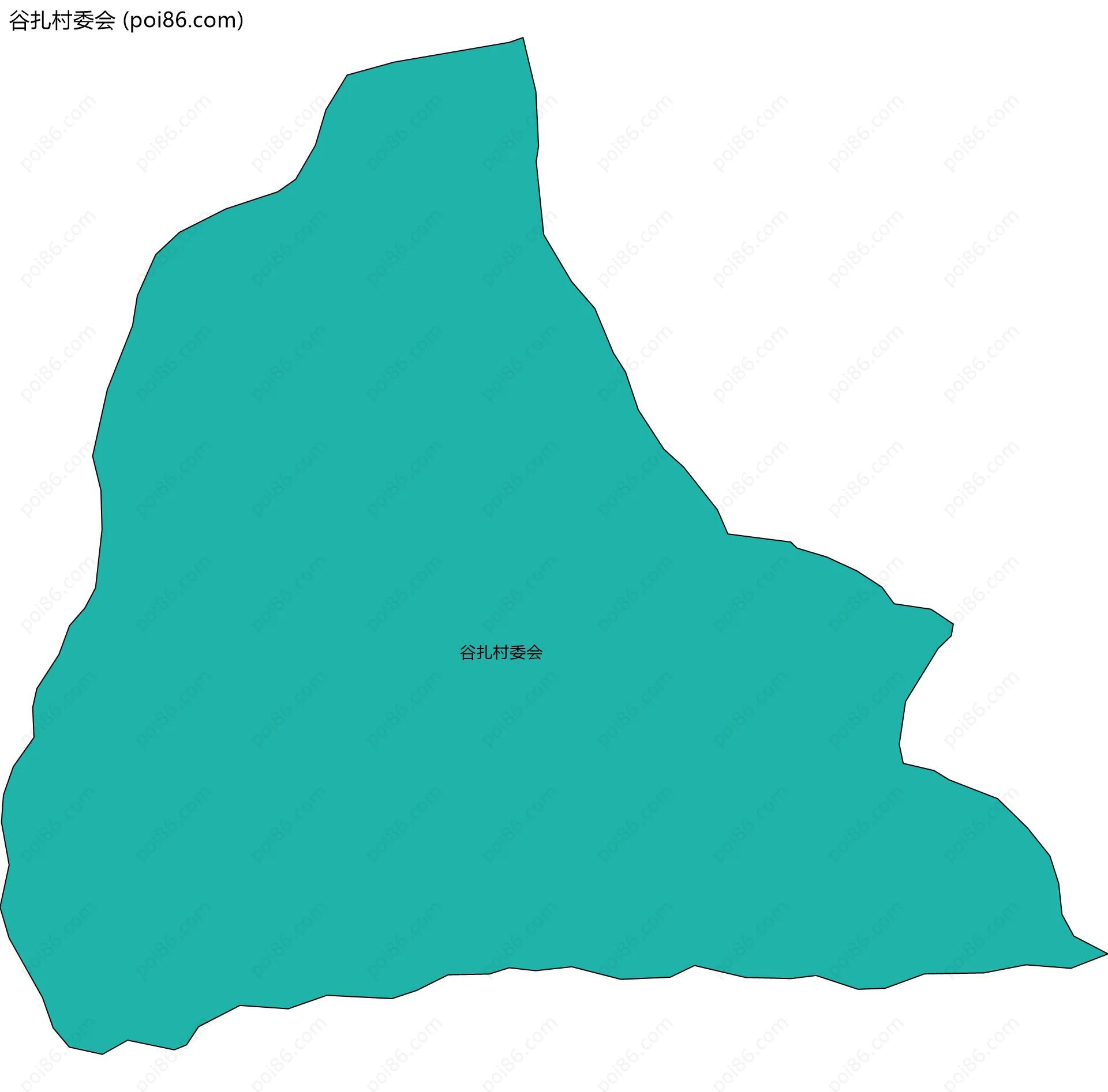 谷扎村委会边界地图