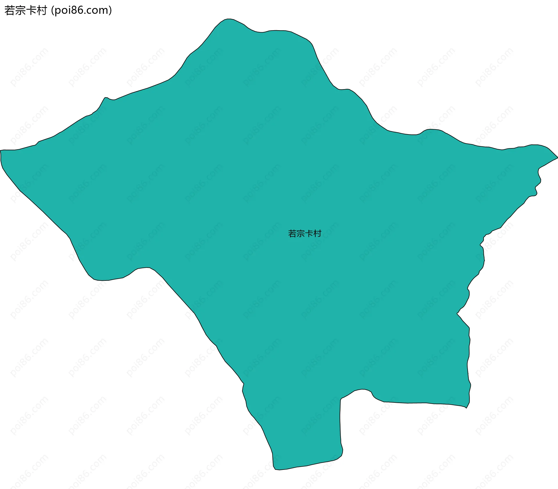 若宗卡村边界地图
