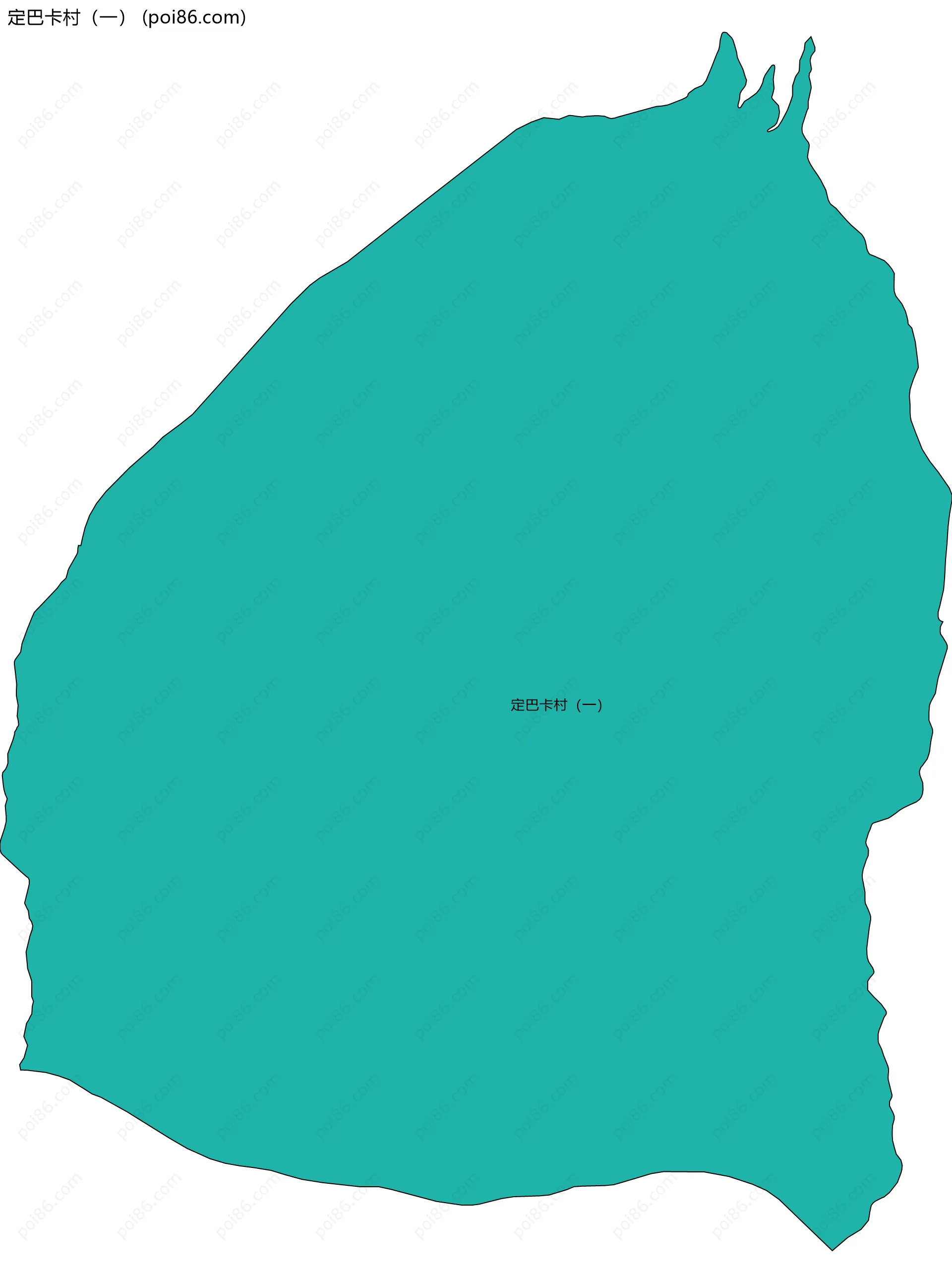 定巴卡村（一）边界地图