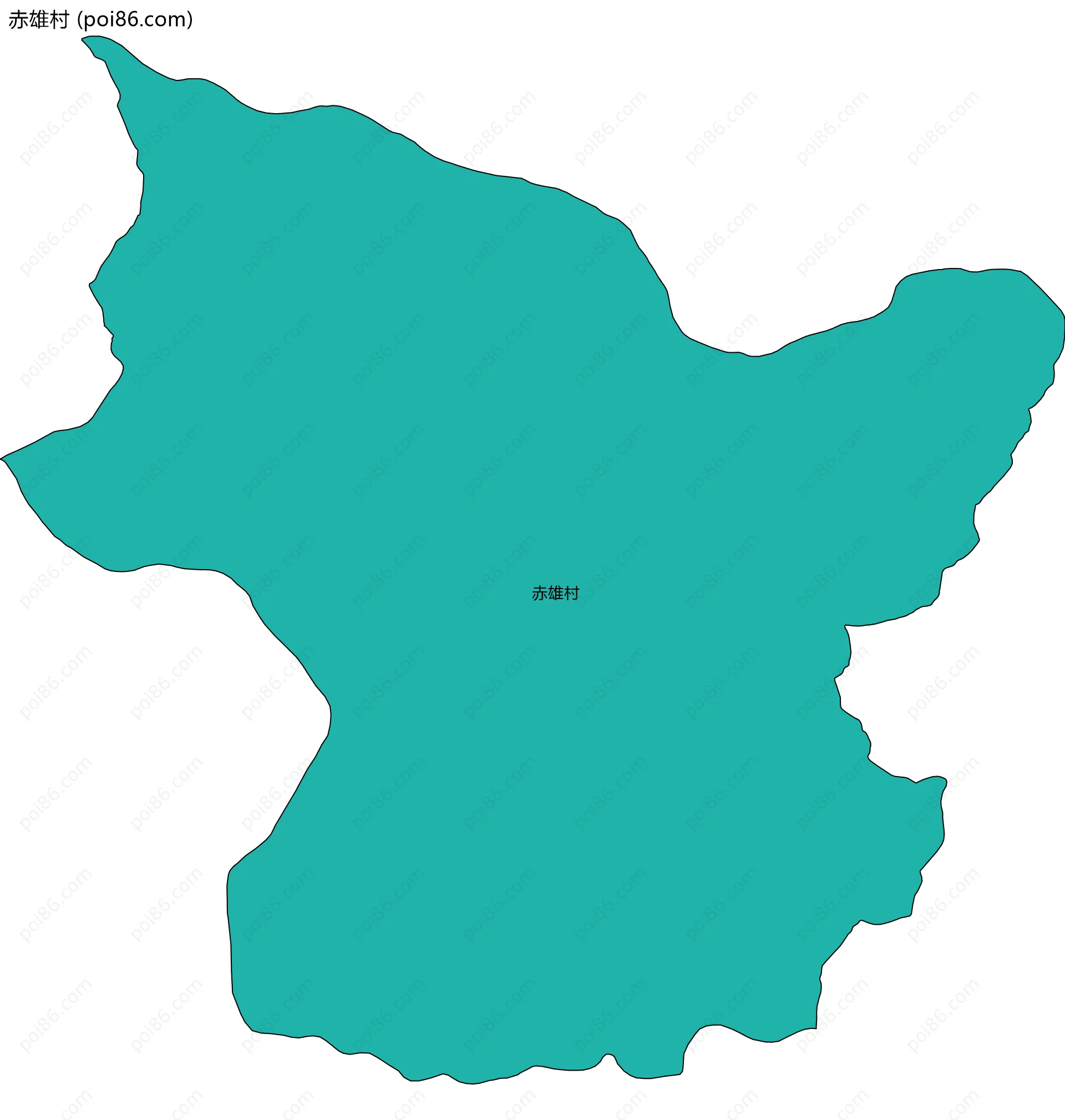 赤雄村边界地图