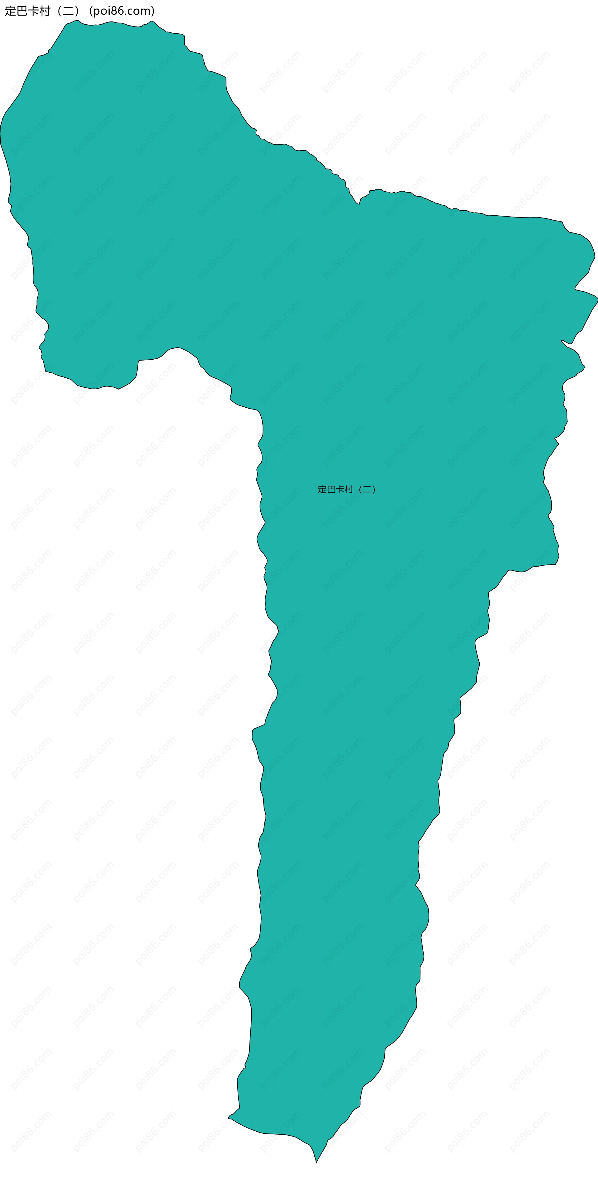 定巴卡村（二）边界地图