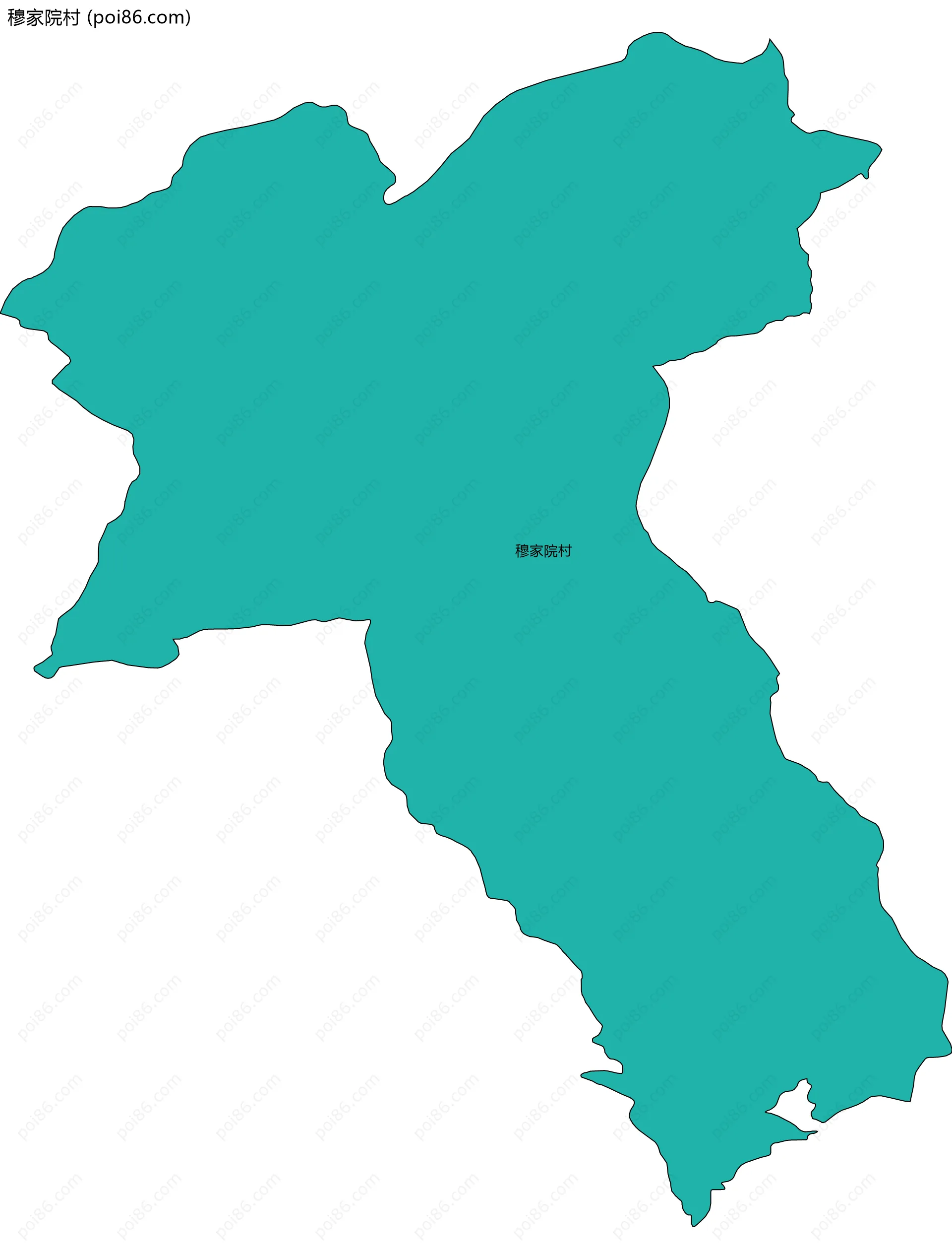 穆家院村边界地图