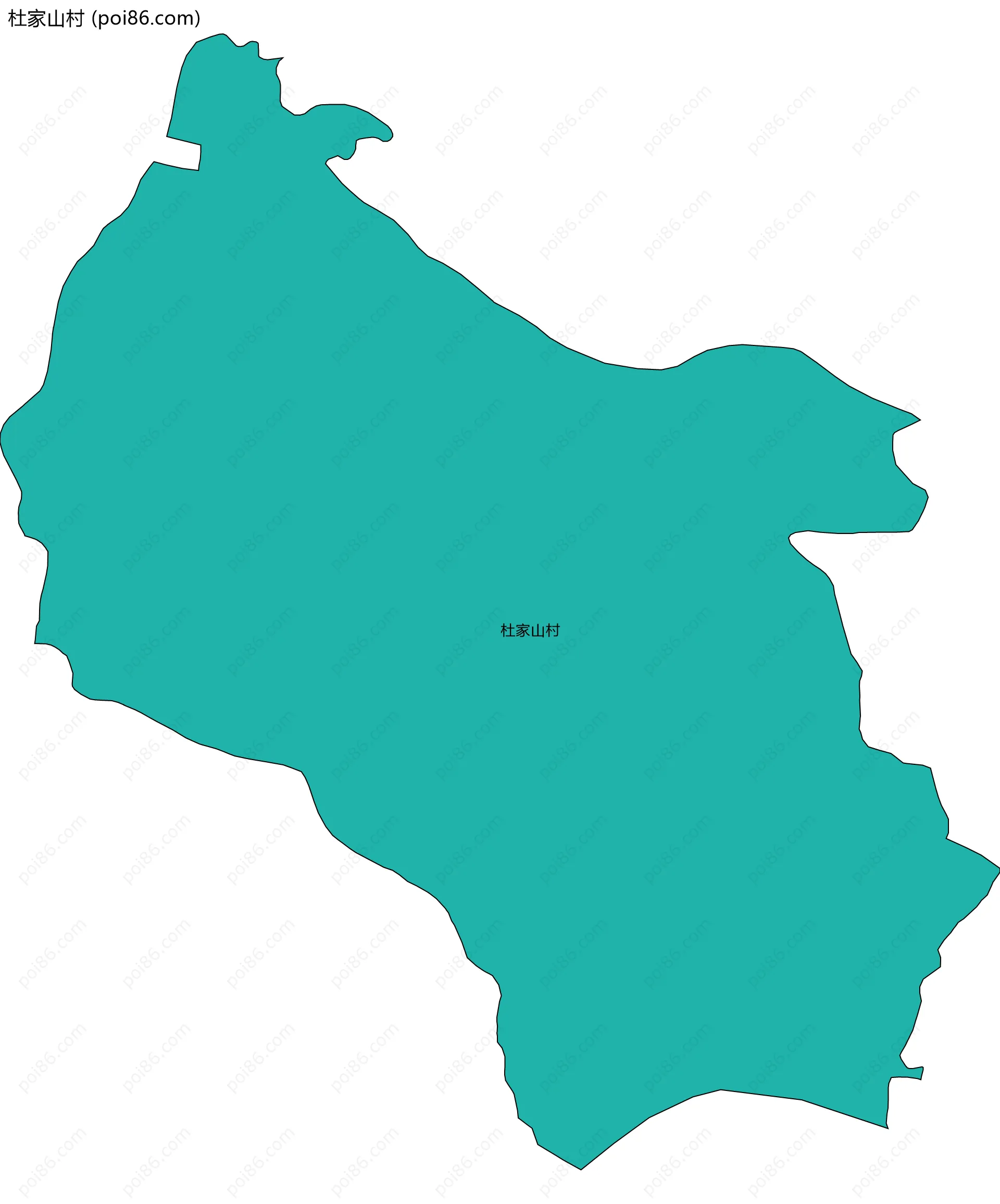 杜家山村边界地图
