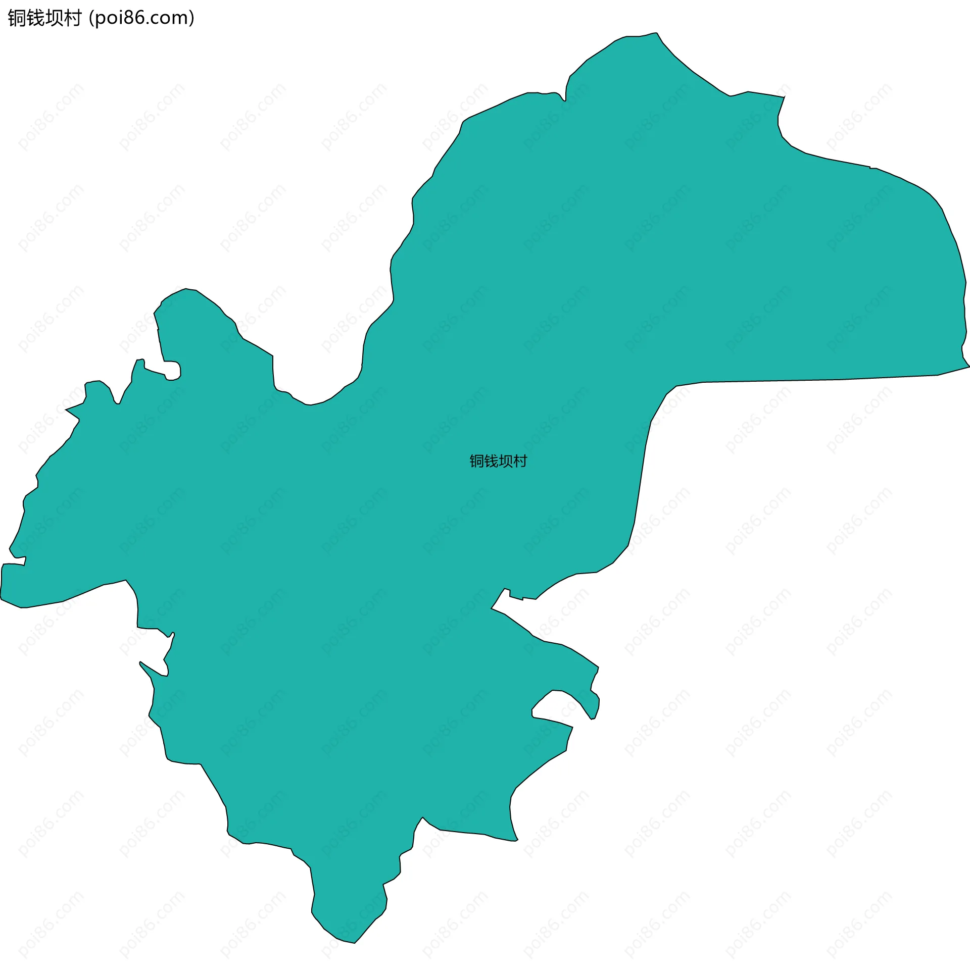铜钱坝村边界地图