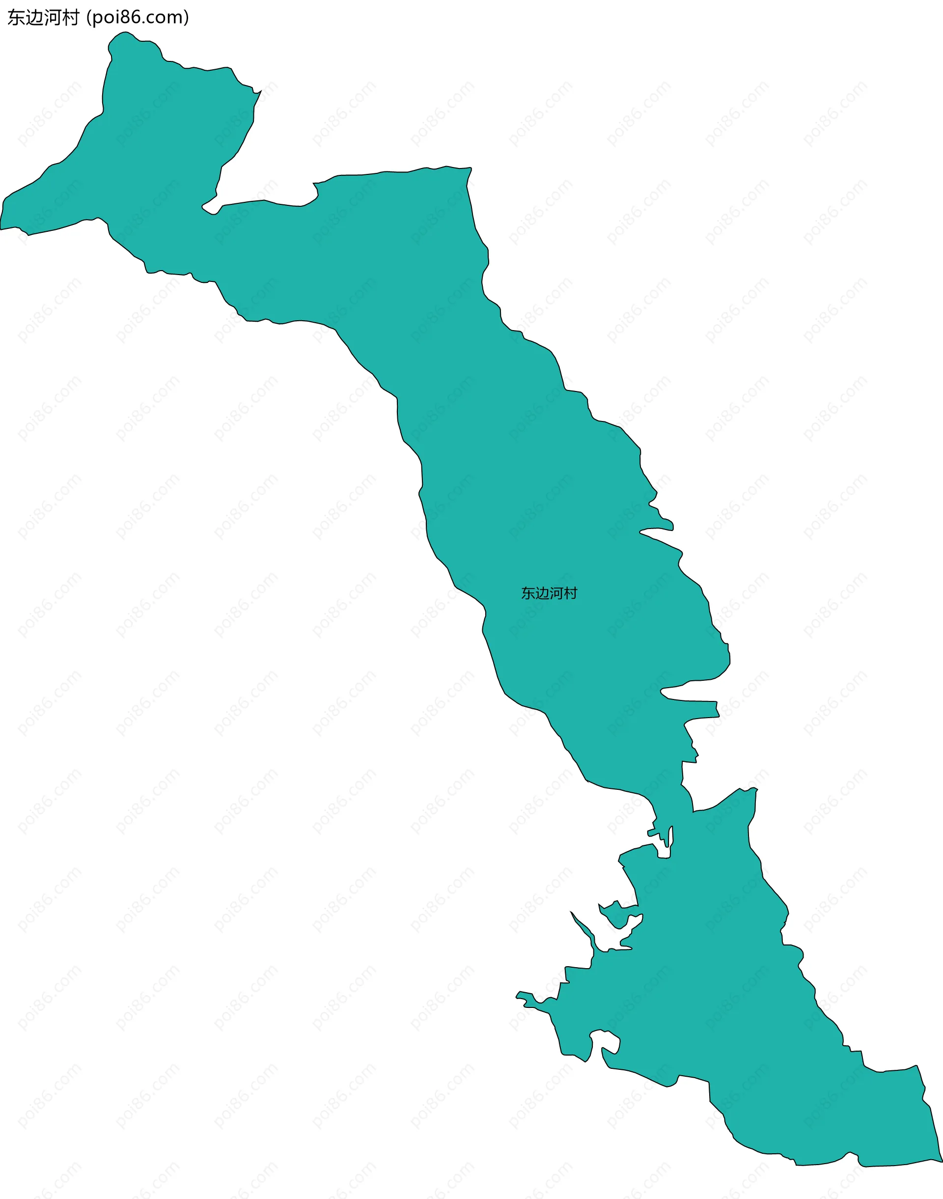 东边河村边界地图