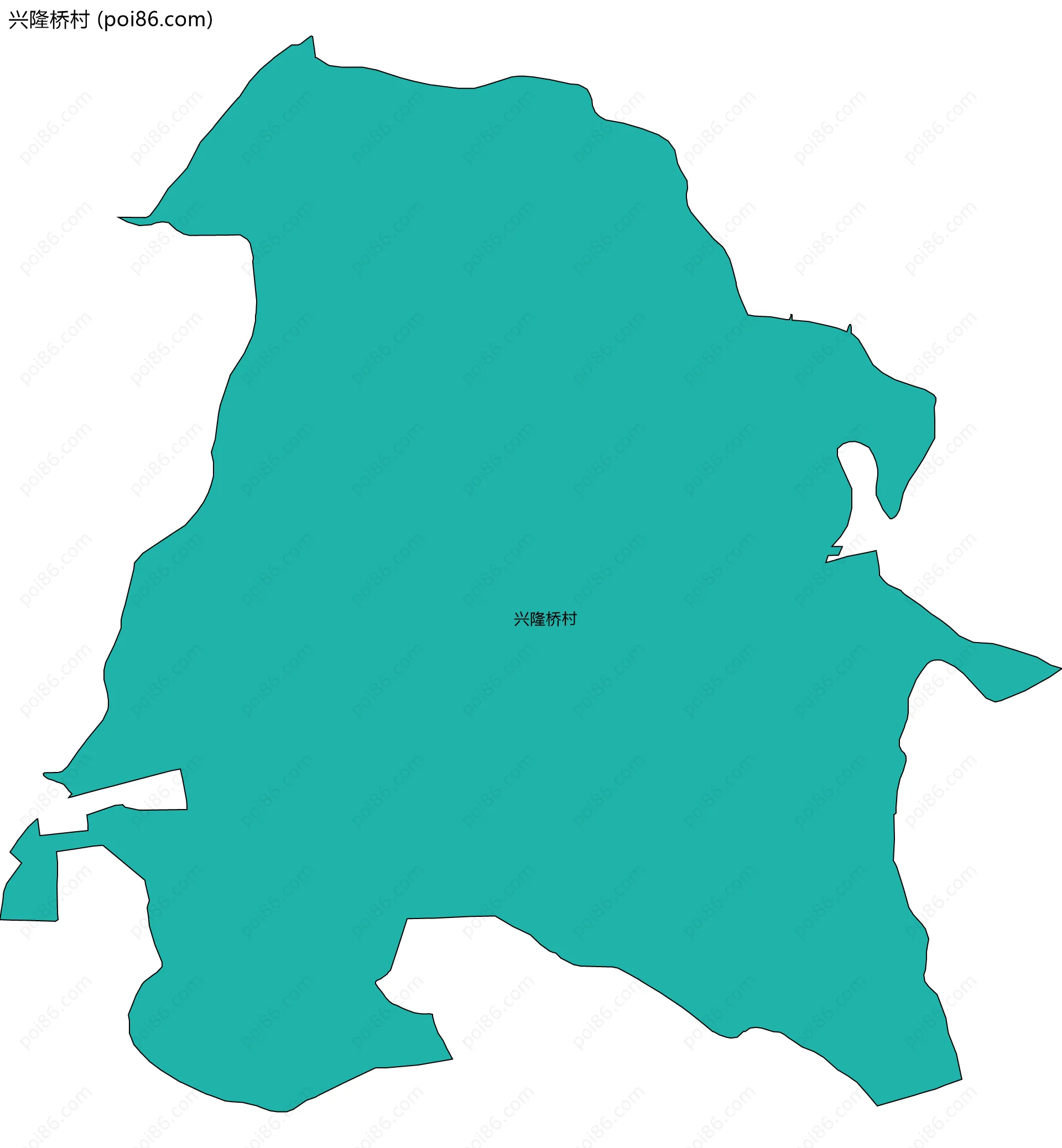 兴隆桥村边界地图