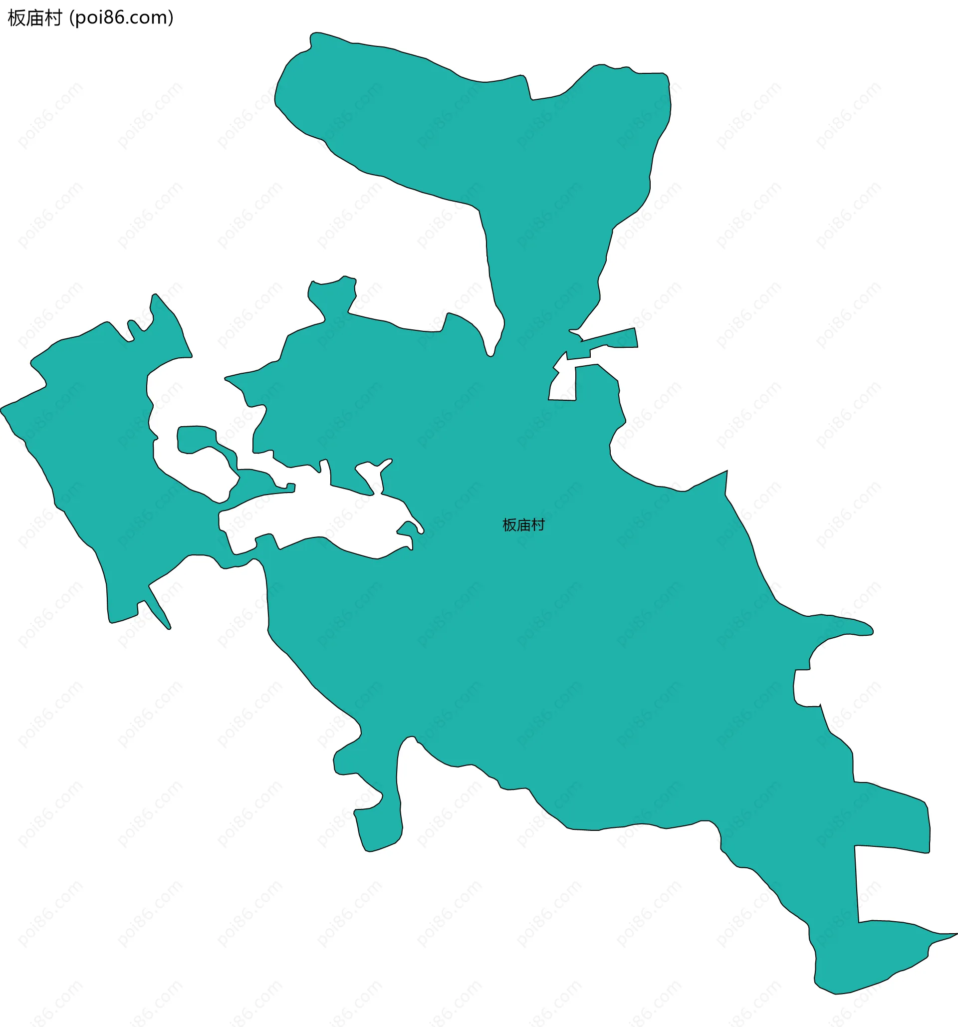 板庙村边界地图