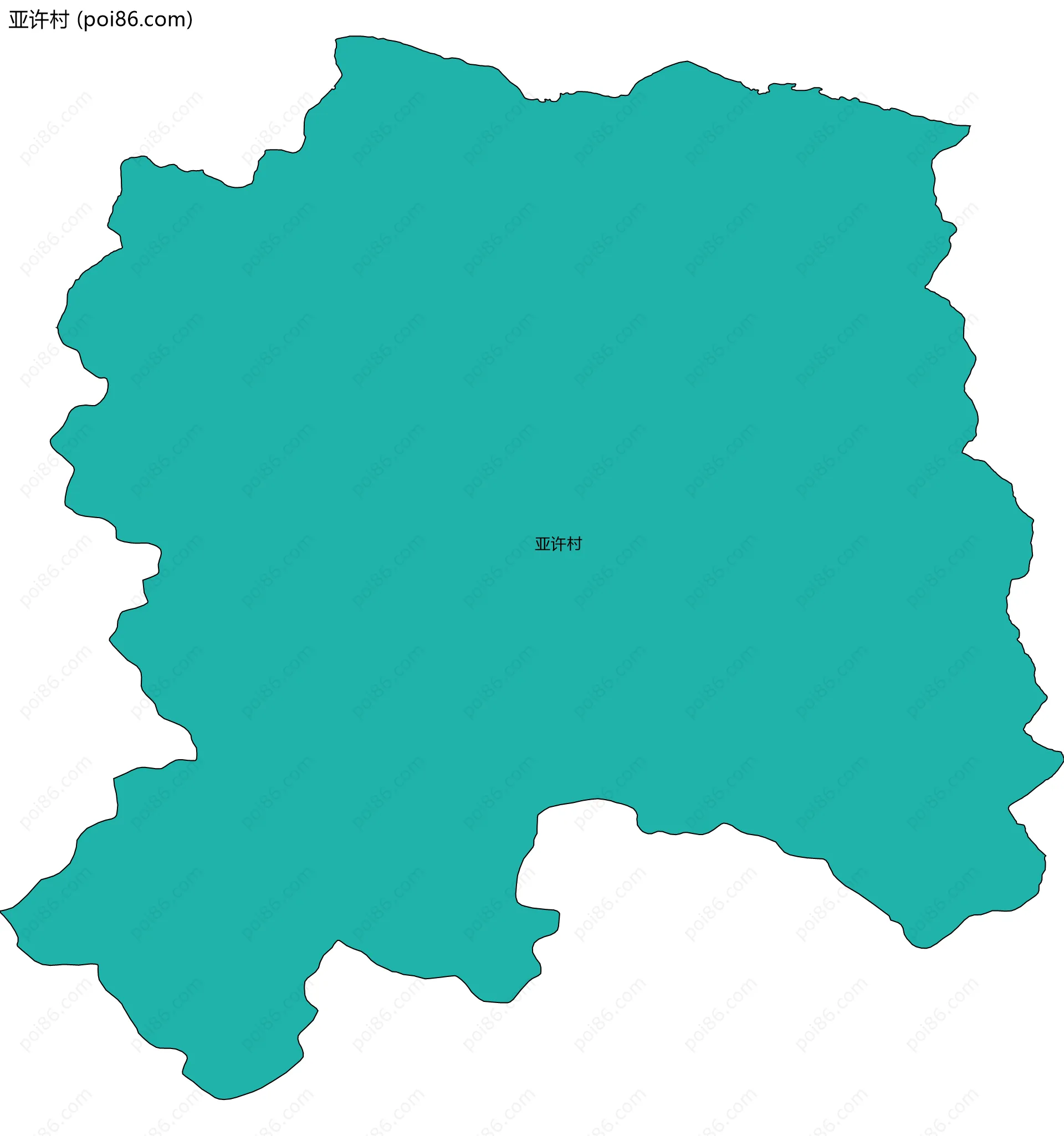 亚许村边界地图