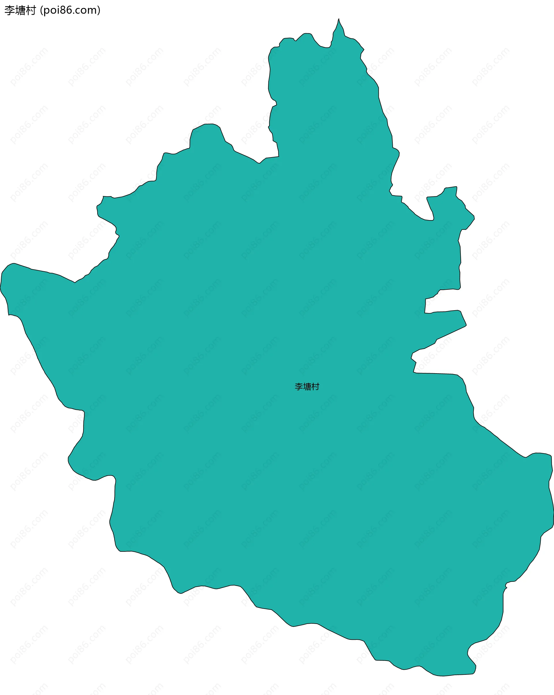 李塘村边界地图