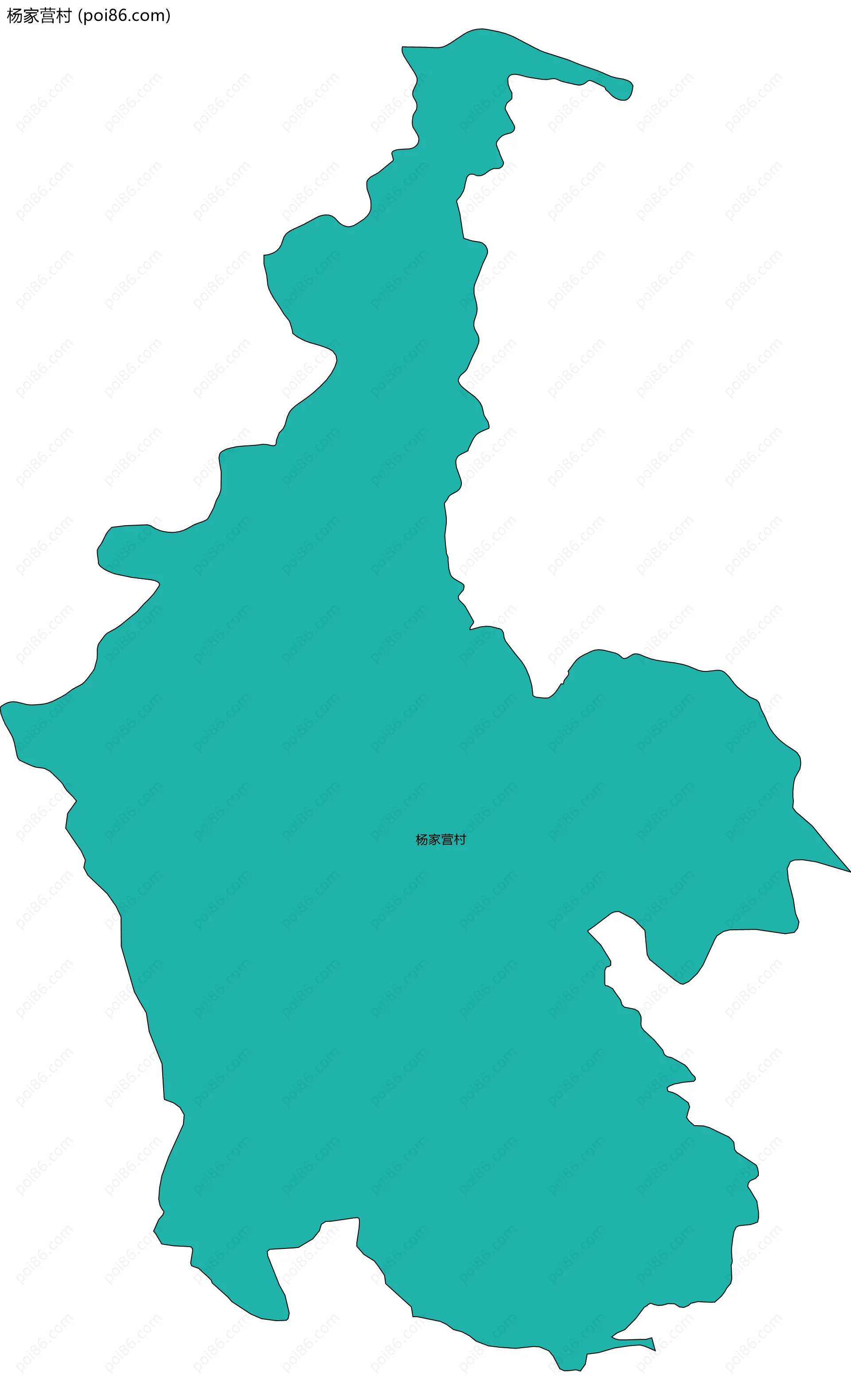 杨家营村边界地图