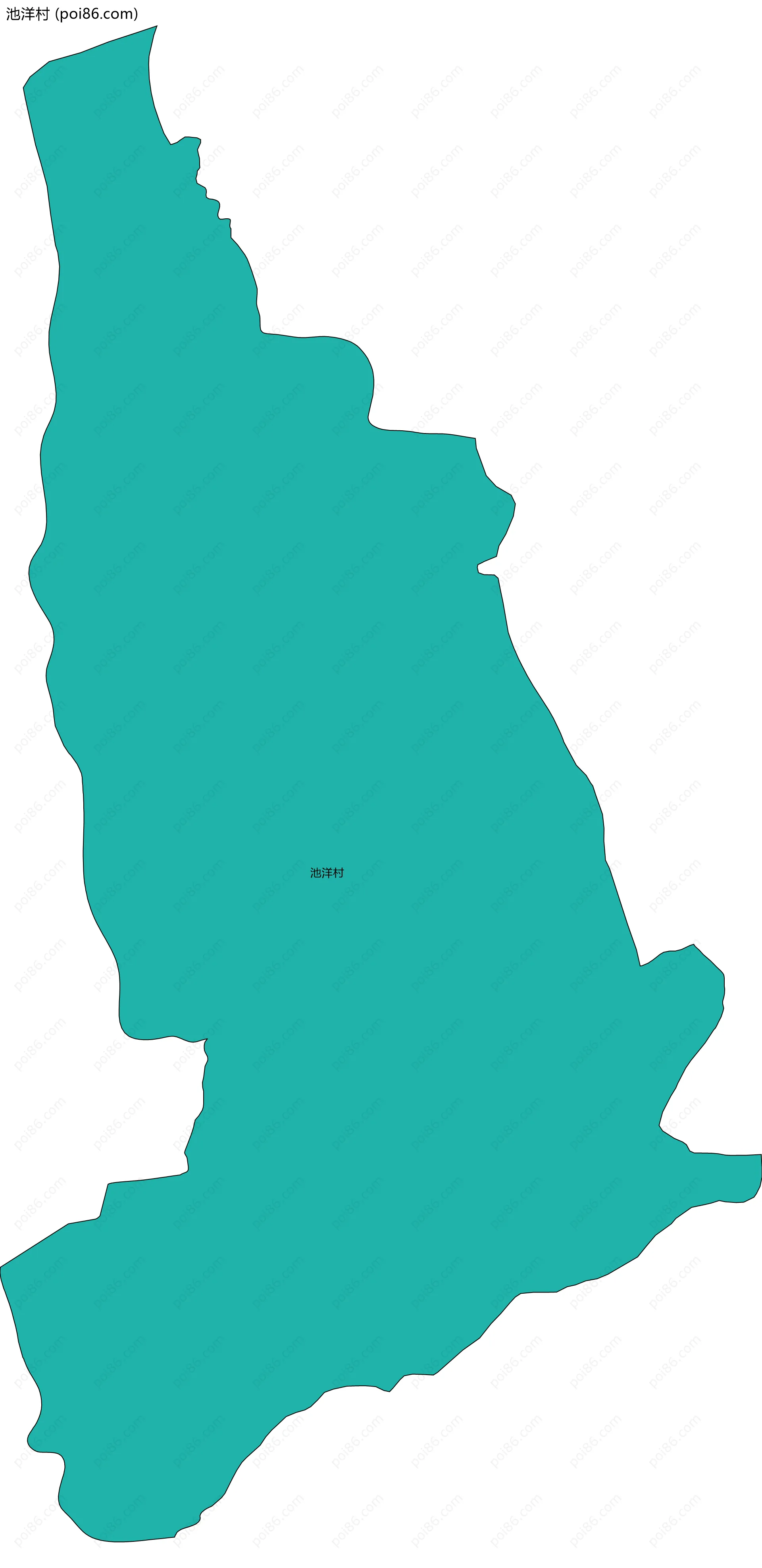 池洋村边界地图