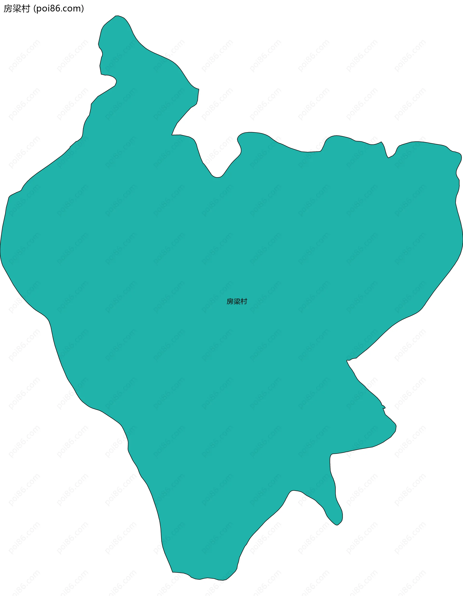 房梁村边界地图