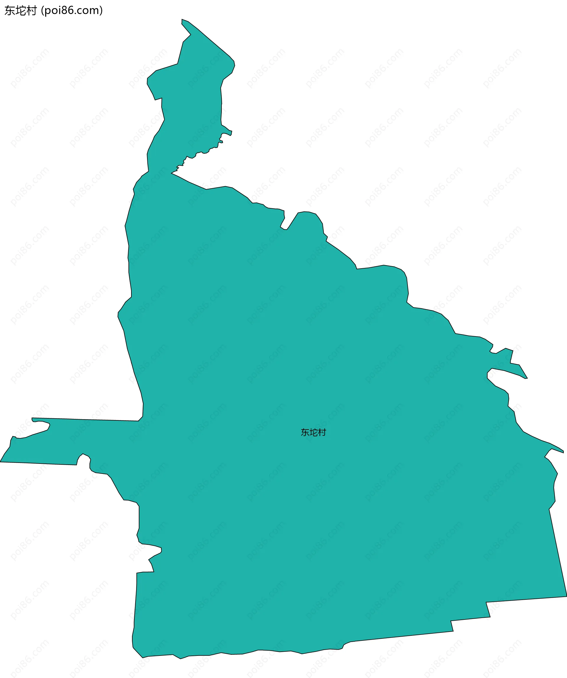 东坨村边界地图