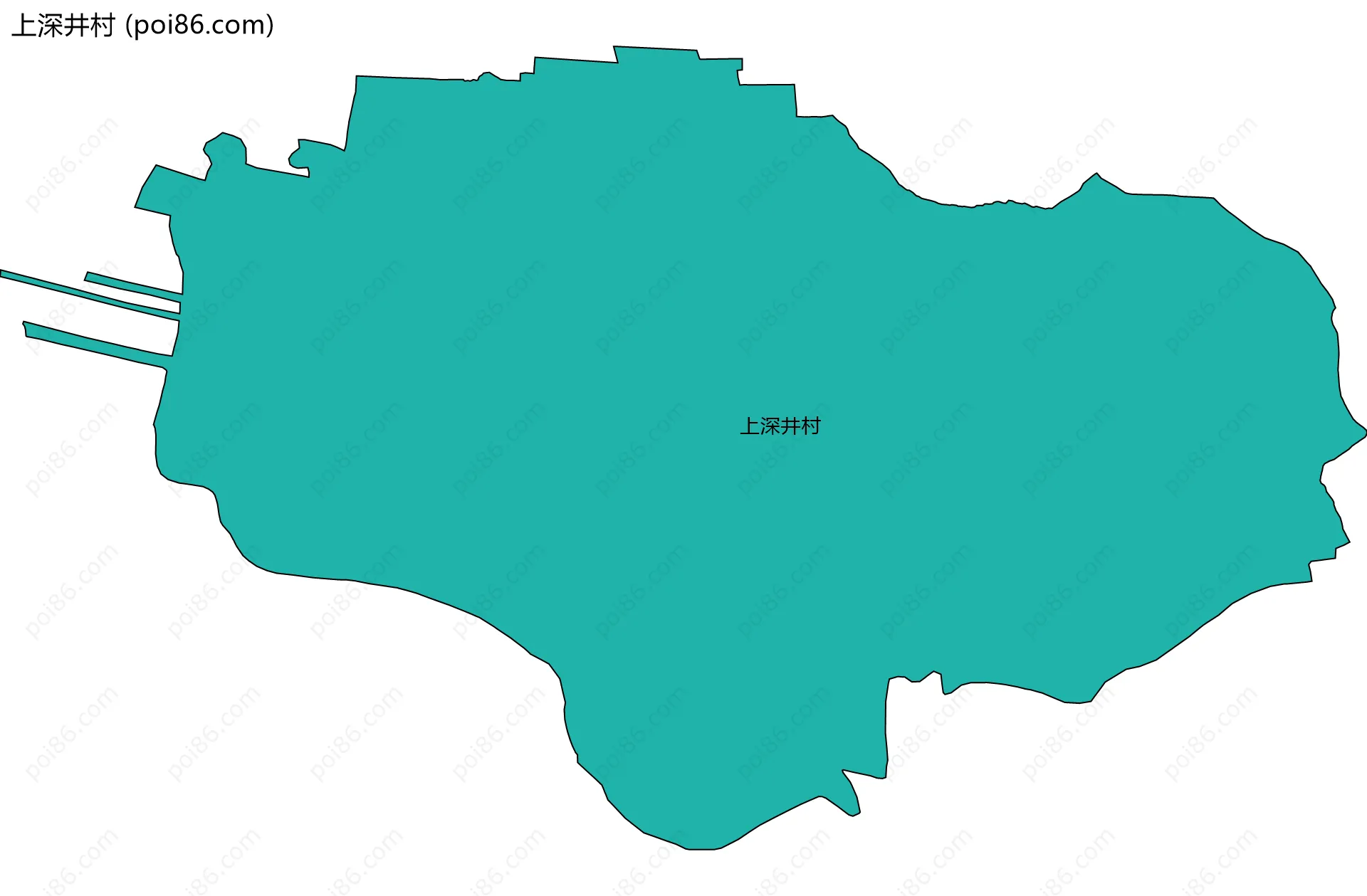 上深井村边界地图
