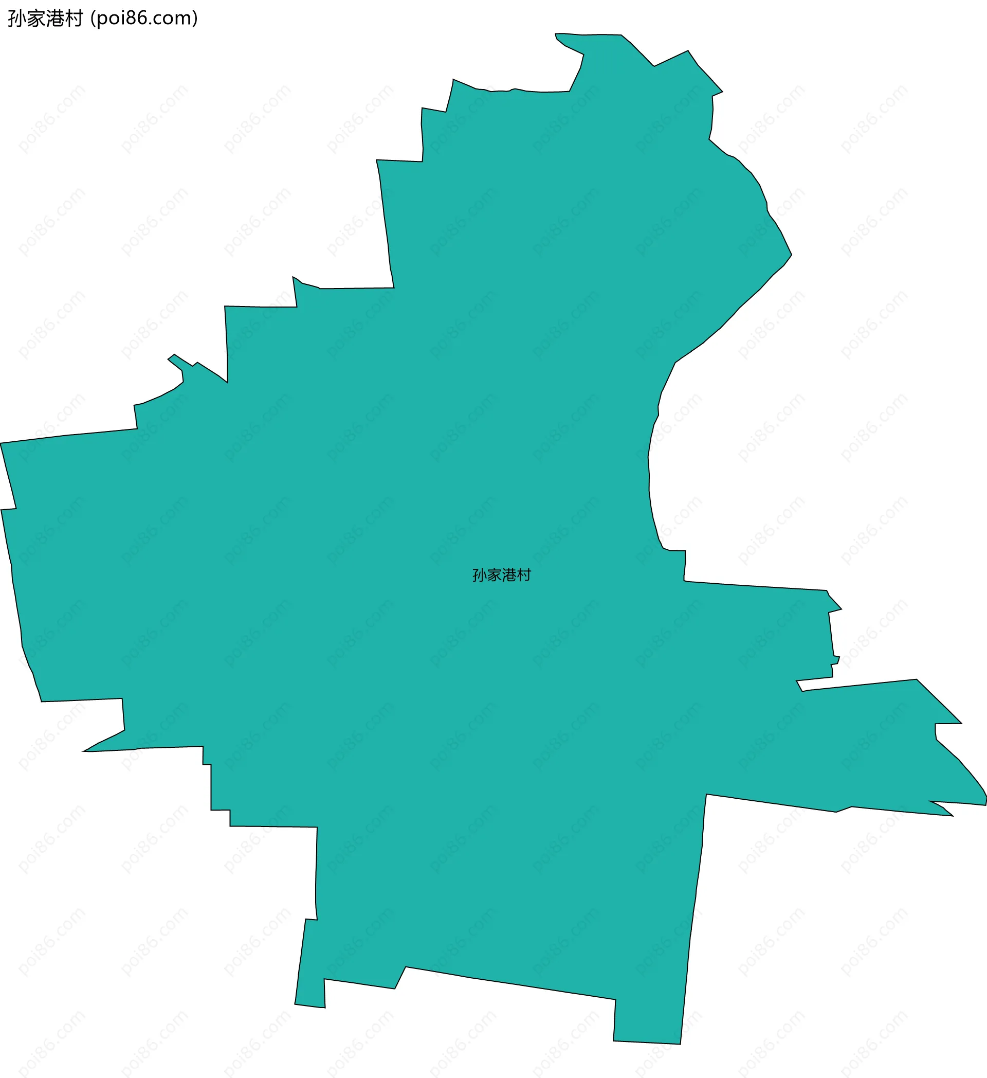 孙家港村边界地图